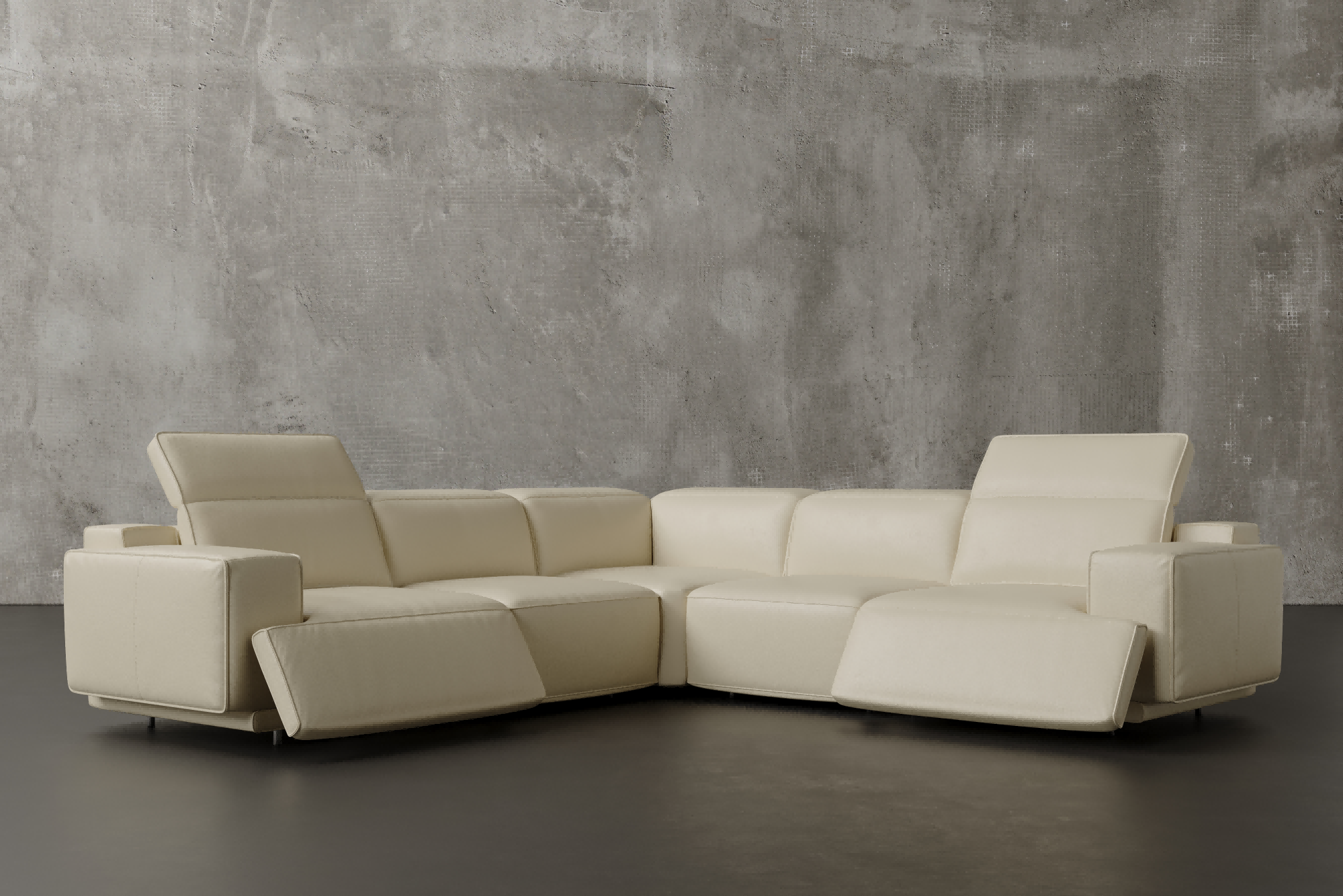 Bain 109" Leather L-Shape Corner Reclining Sofa