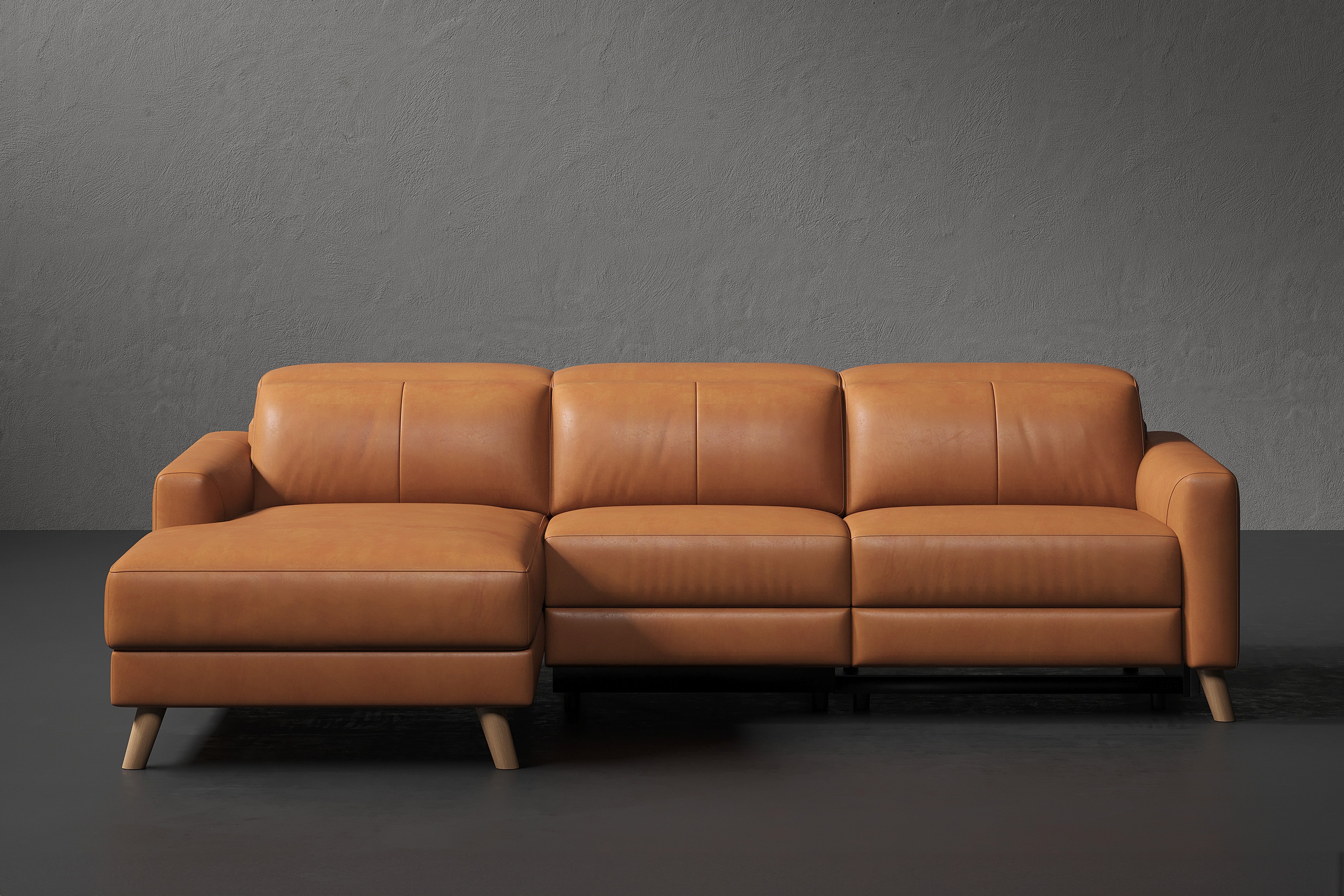 Ozanne Leather Recliner Sectional Sofa