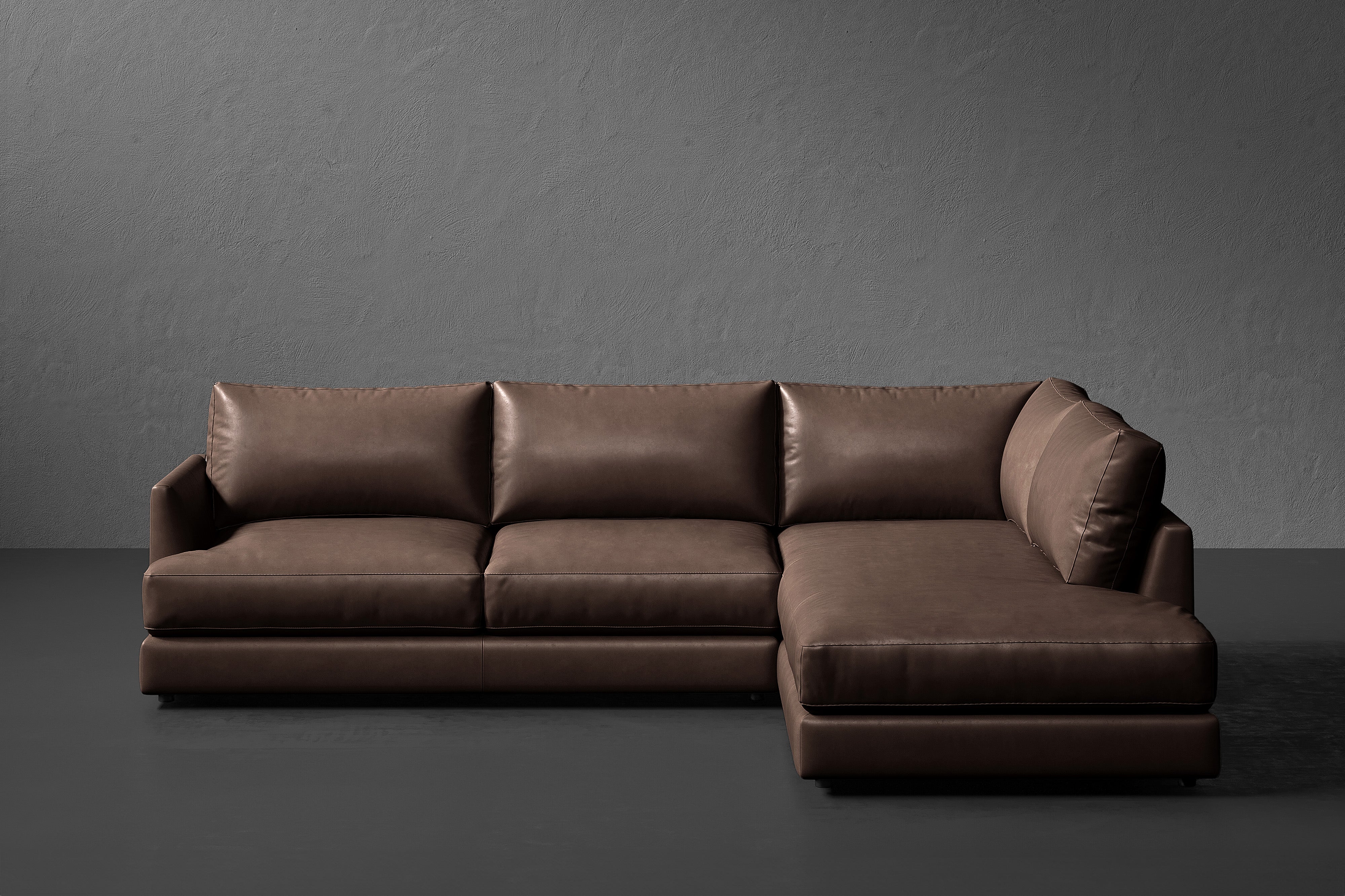 Vidal Leather Sectional Sofa