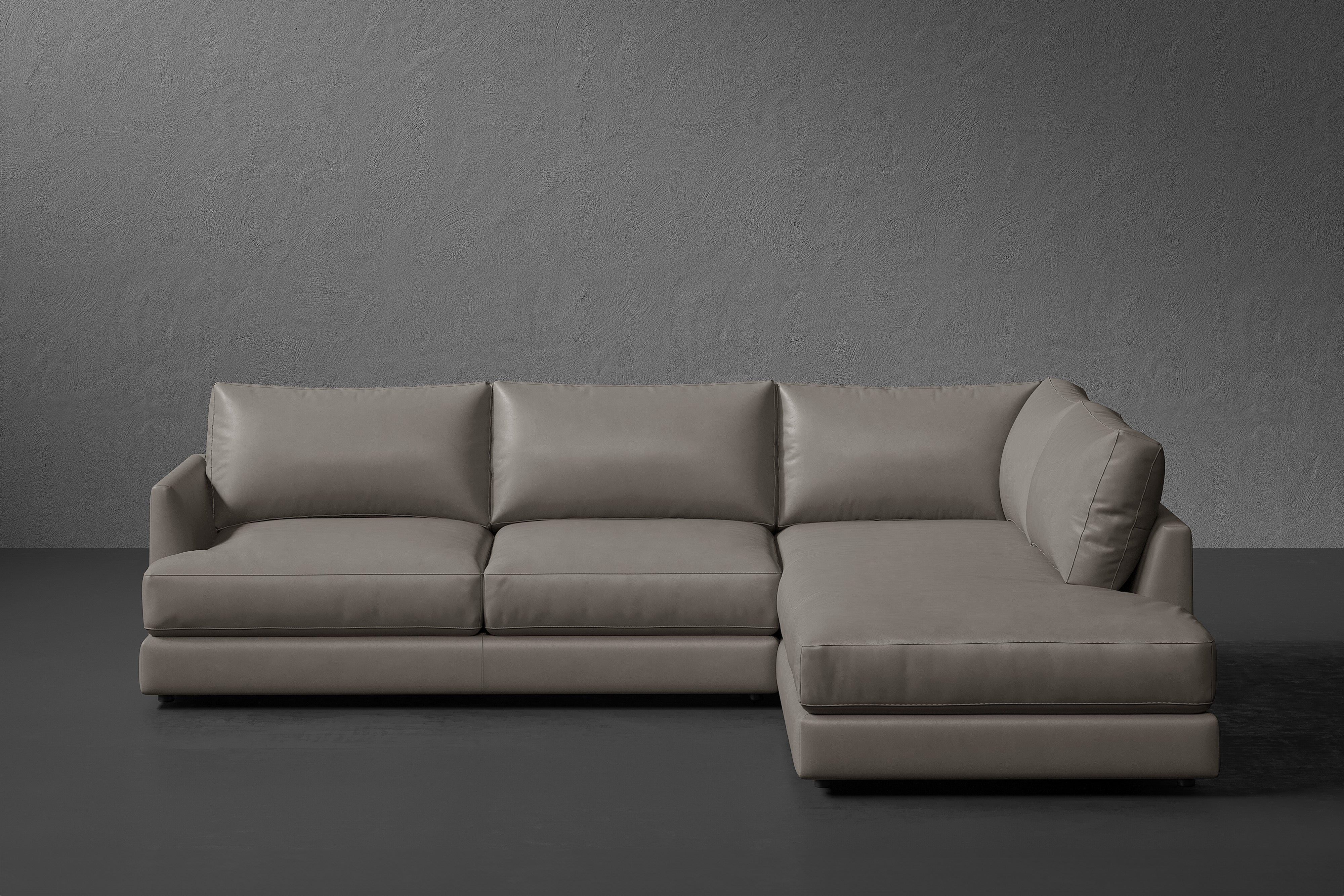 Vidal Leather Sectional Sofa