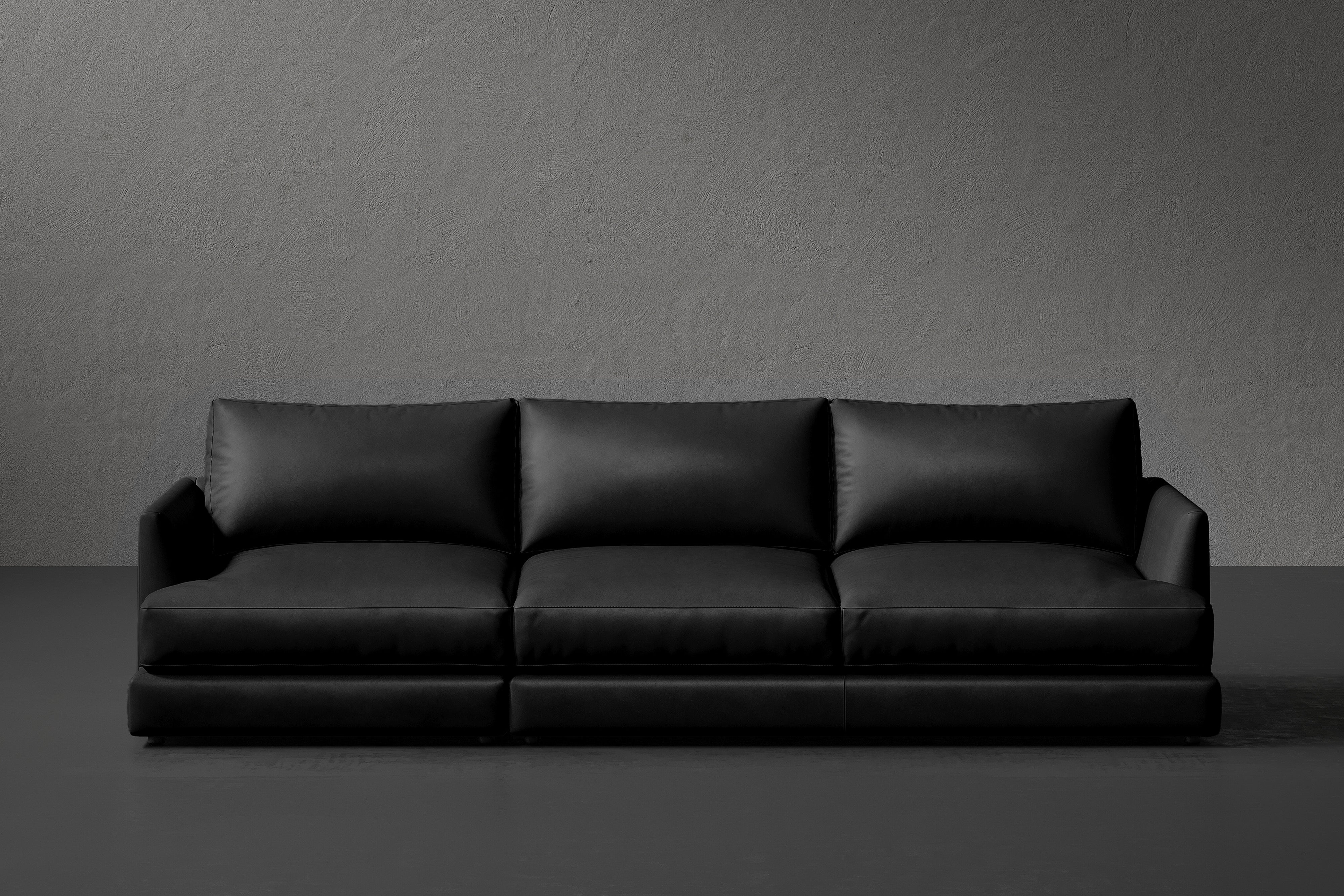 Vidal Solid Ash Wood Nordic Hygge™ Leather Sofa with ComfortSoft™ Technology