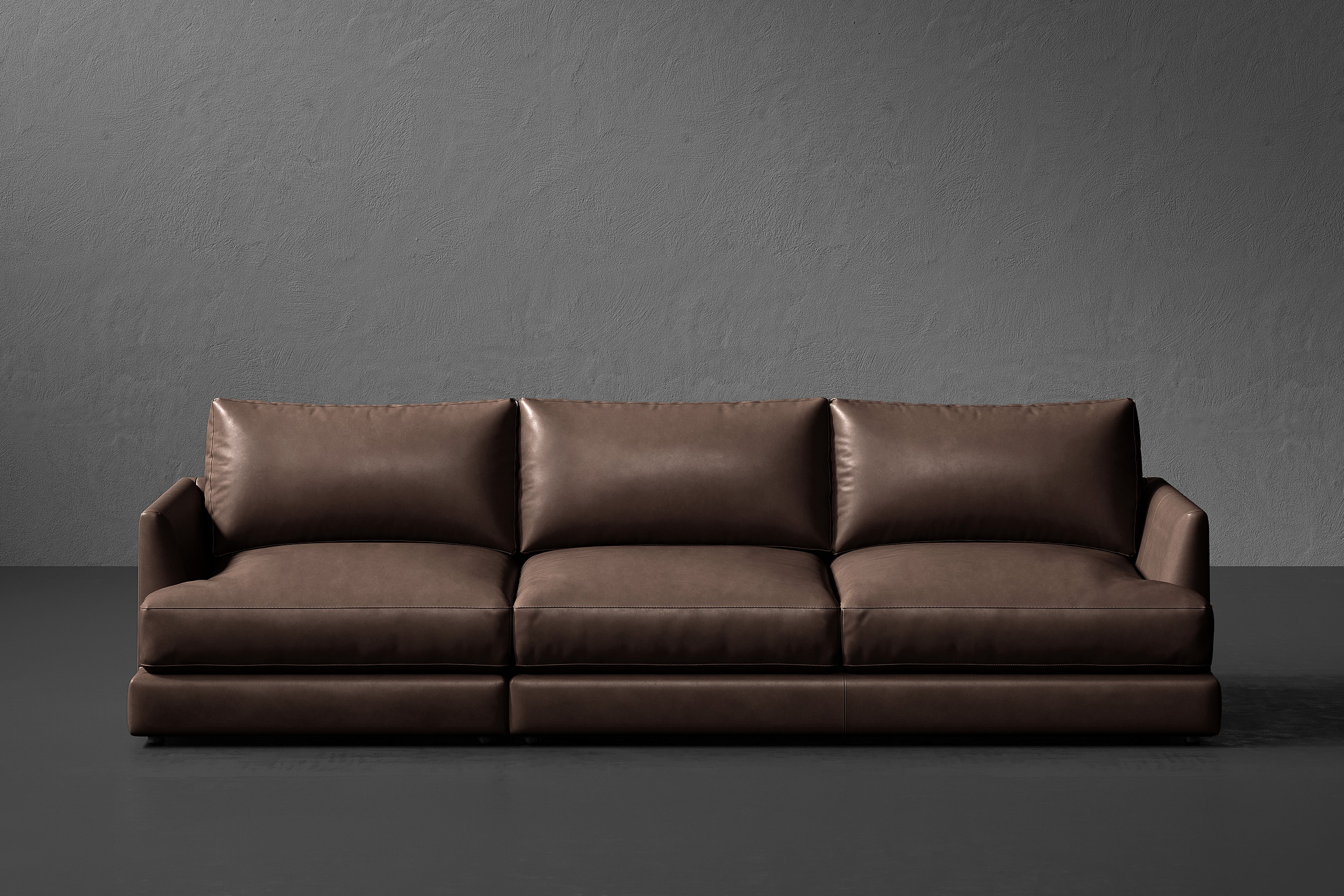 Vidal Solid Ash Wood Nordic Hygge™ Leather Sofa with ComfortSoft™ Technology