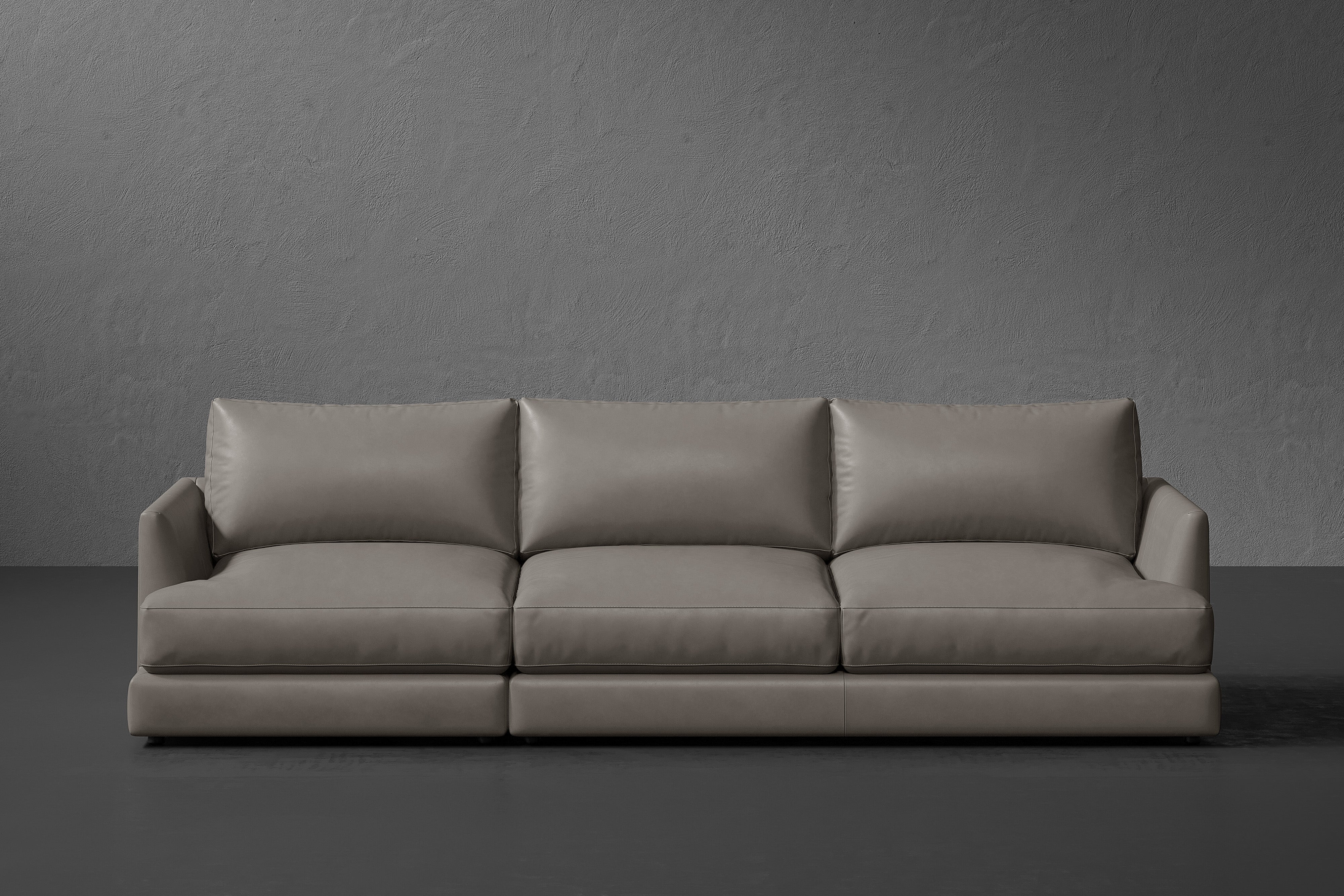 Vidal Solid Ash Wood Nordic Hygge™ Leather Sofa with ComfortSoft™ Technology