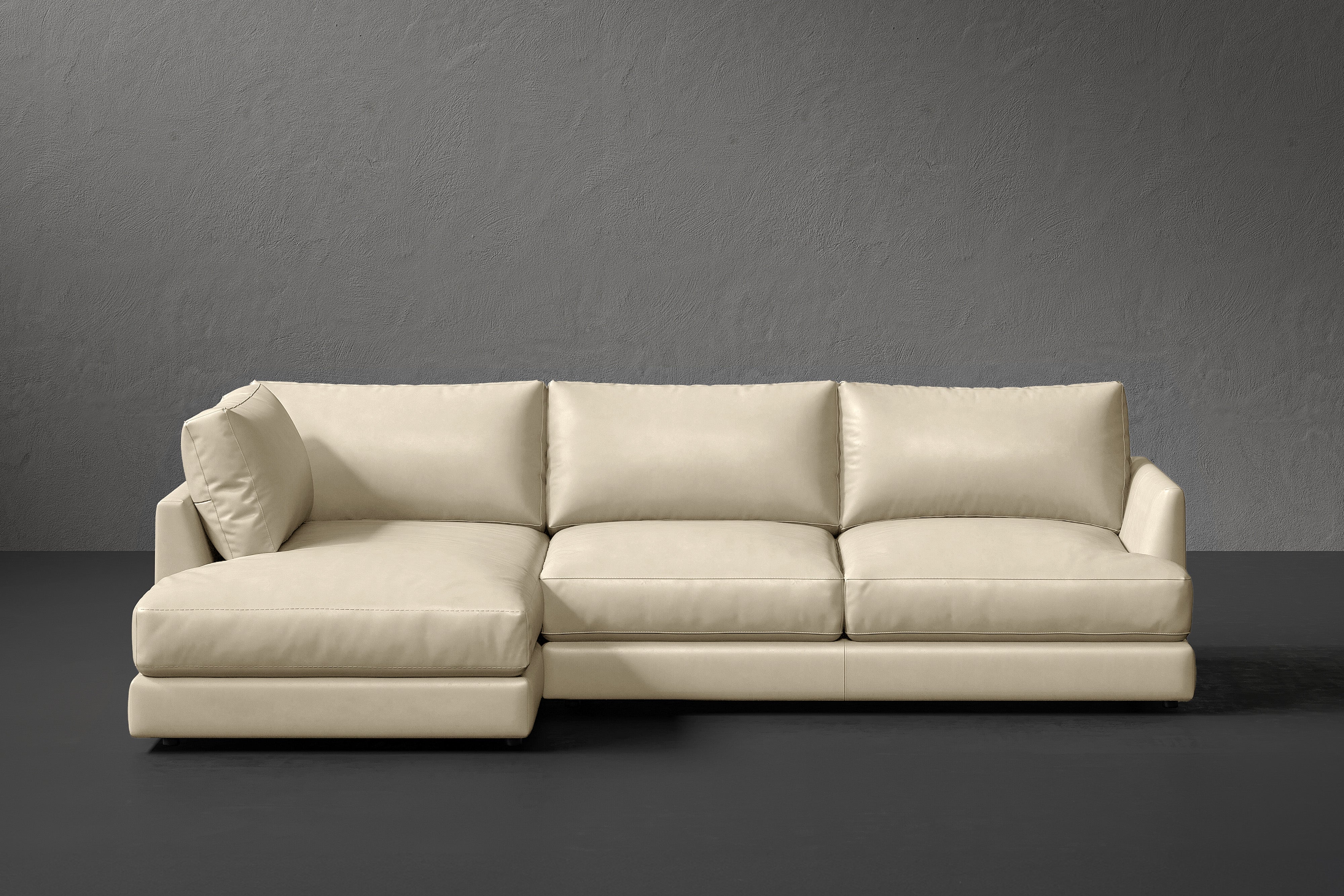 Vidal Leather Sectional Sofa