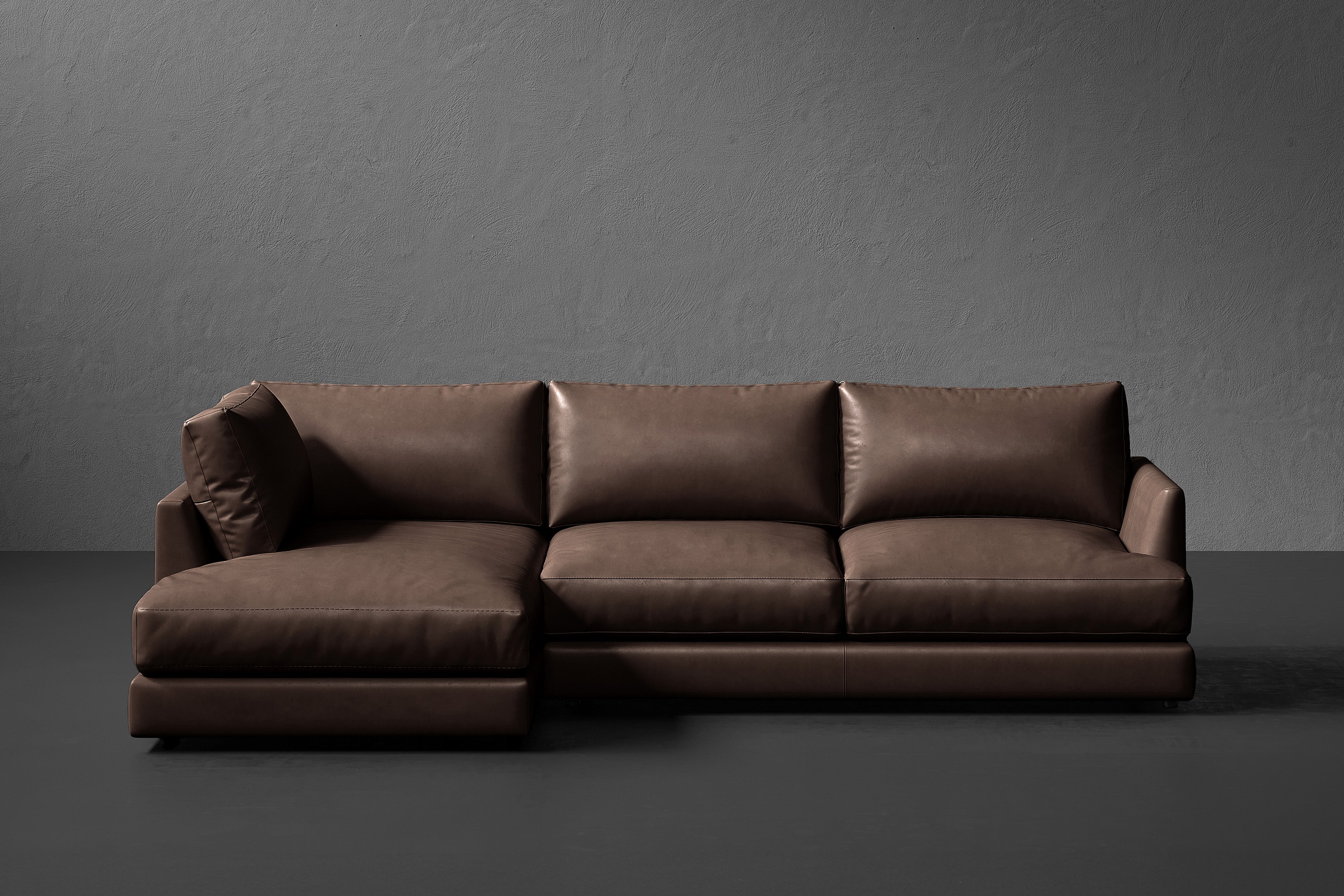 Vidal Leather Sectional Sofa