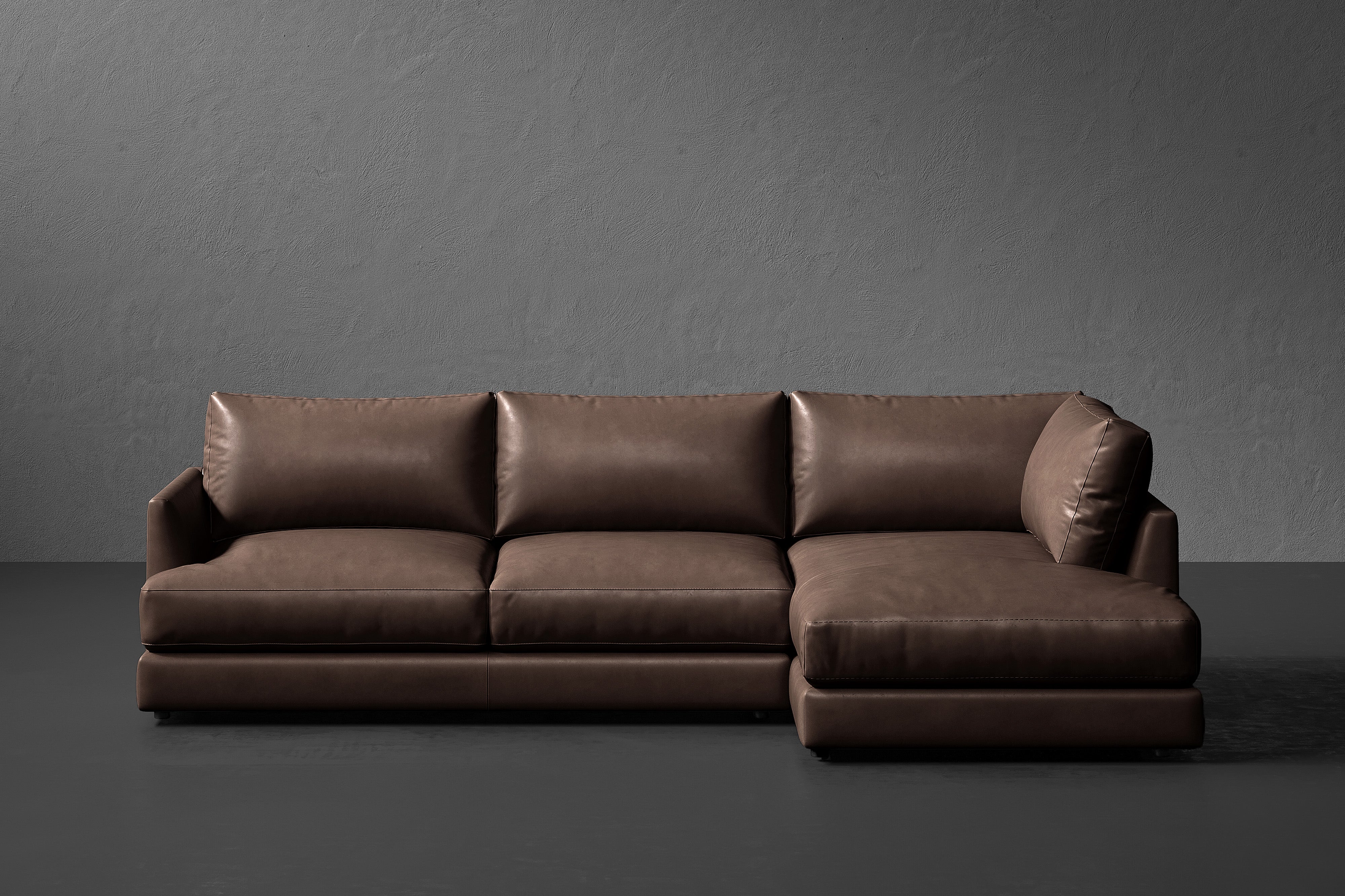 Vidal Leather Sectional Sofa