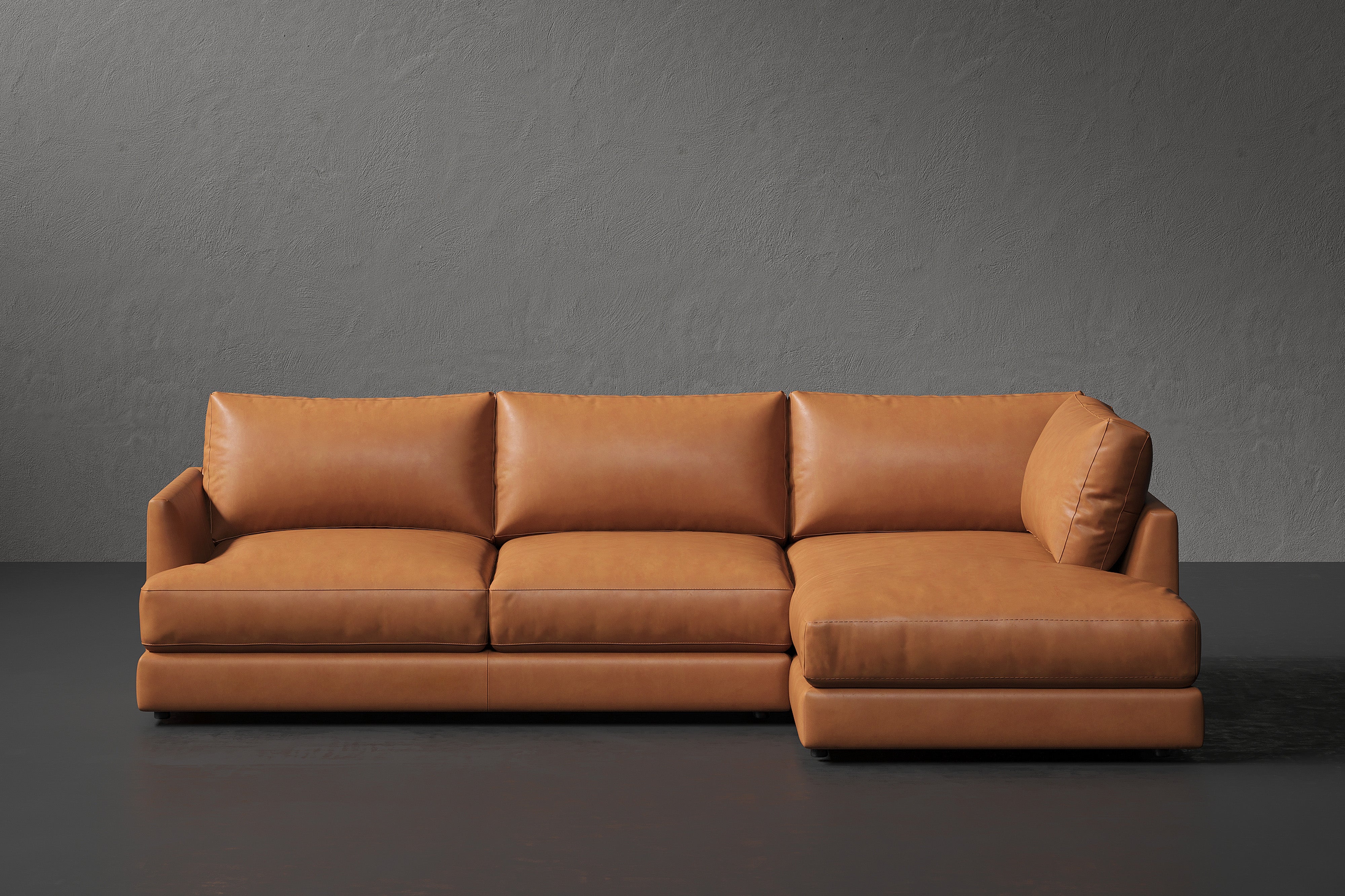 Vidal Leather Sectional Sofa