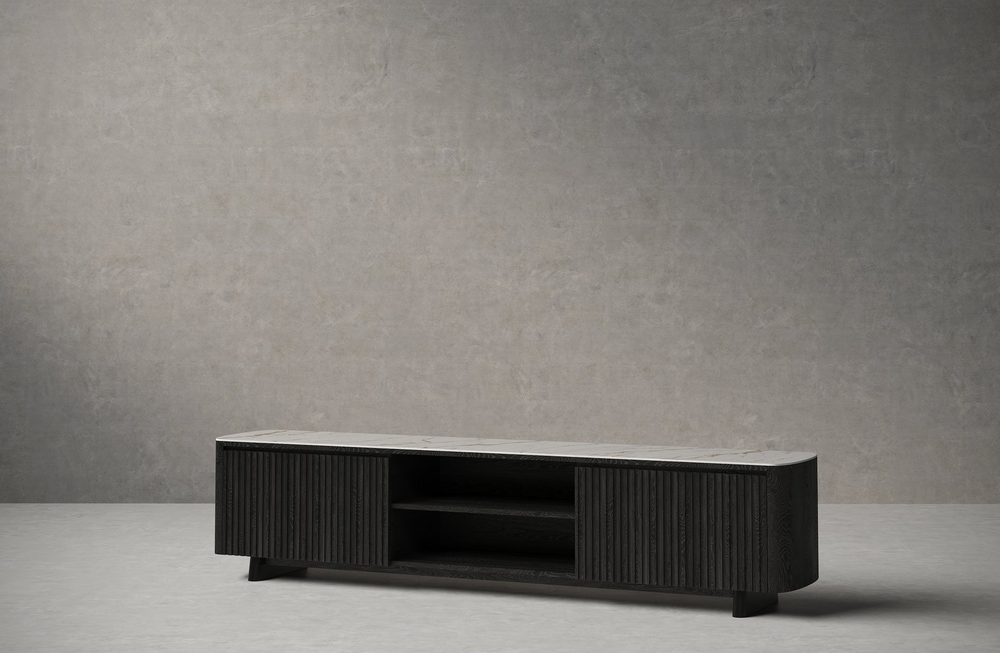 Beaufort Oak Wood Media Console