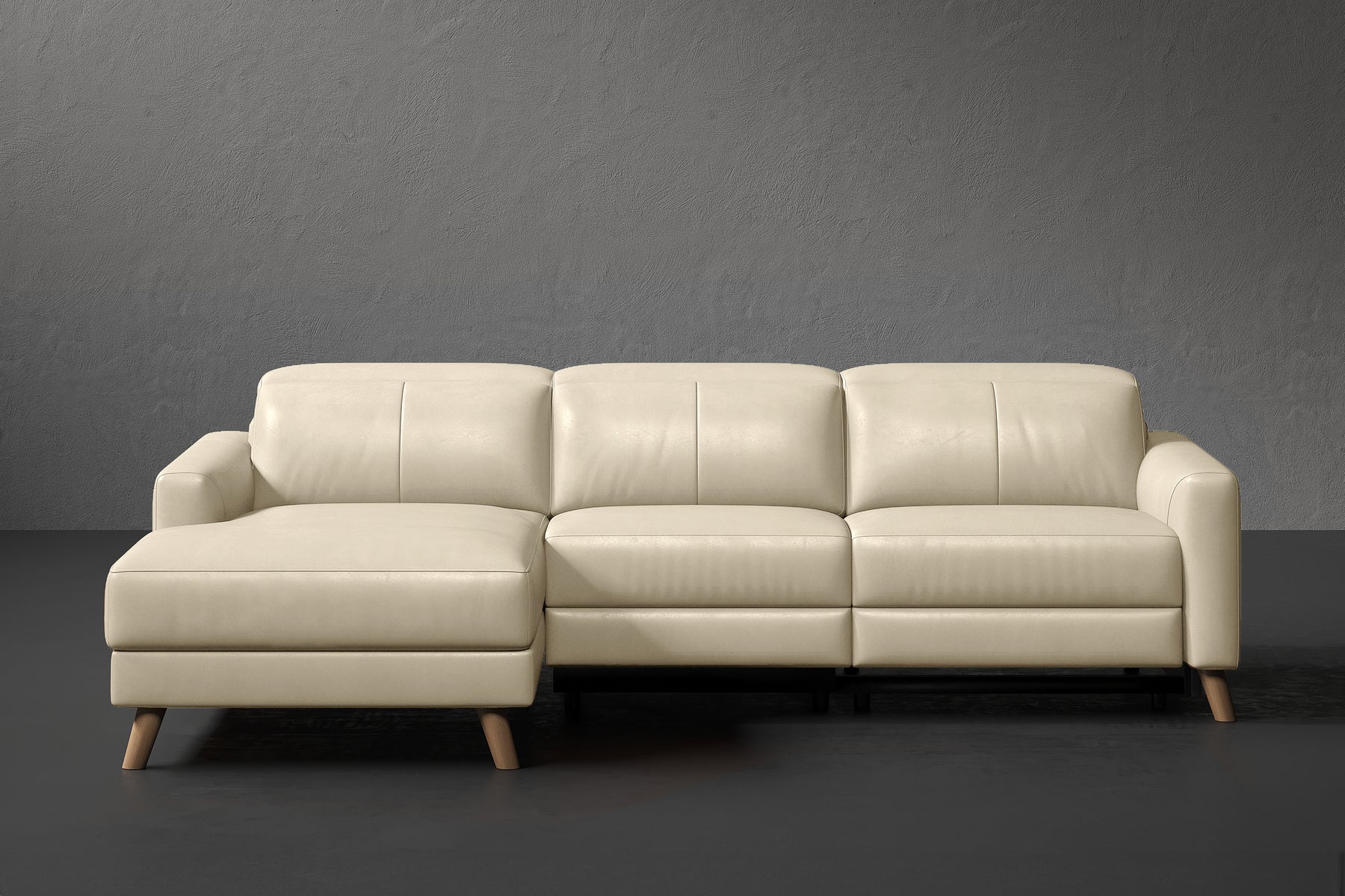 Ozanne Leather Power Reclining Sectional Sofa