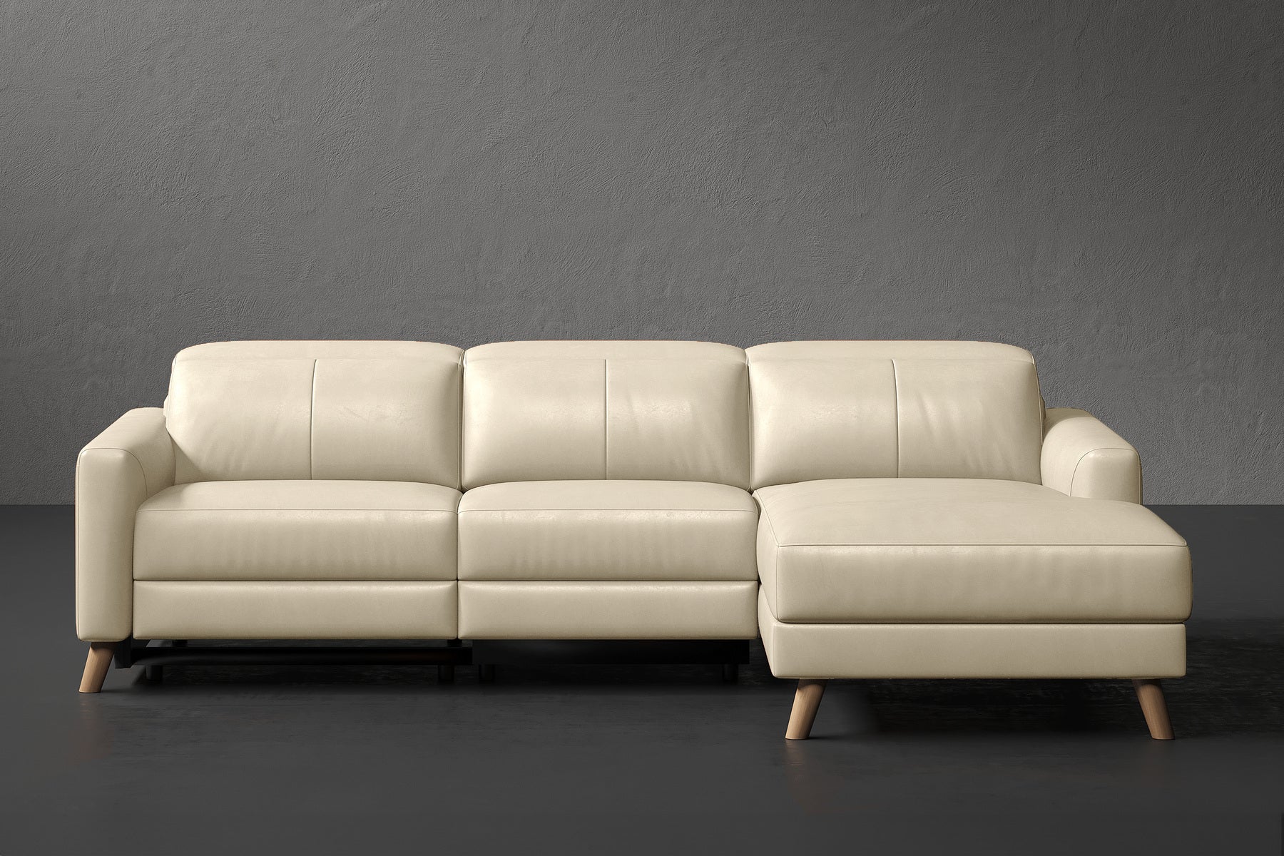 Ozanne Leather Power Reclining Sectional Sofa