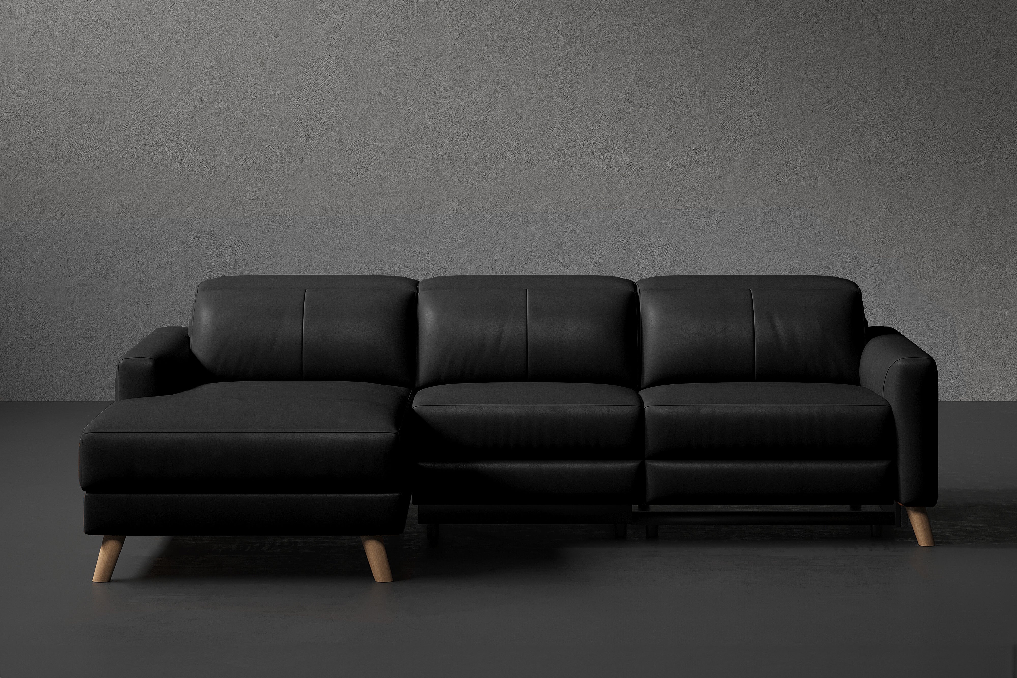 Ozanne Leather Recliner Sectional Sofa