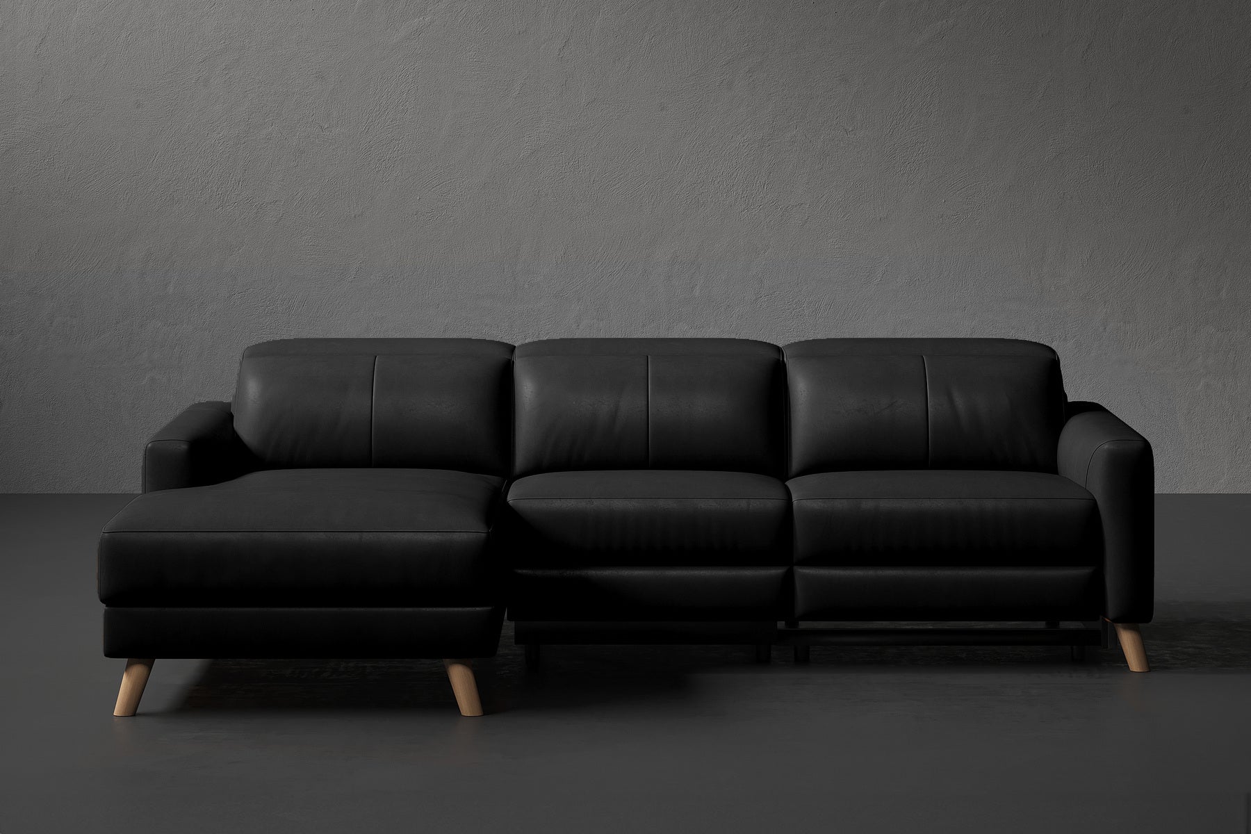 Ozanne Leather Power Reclining Sectional Sofa
