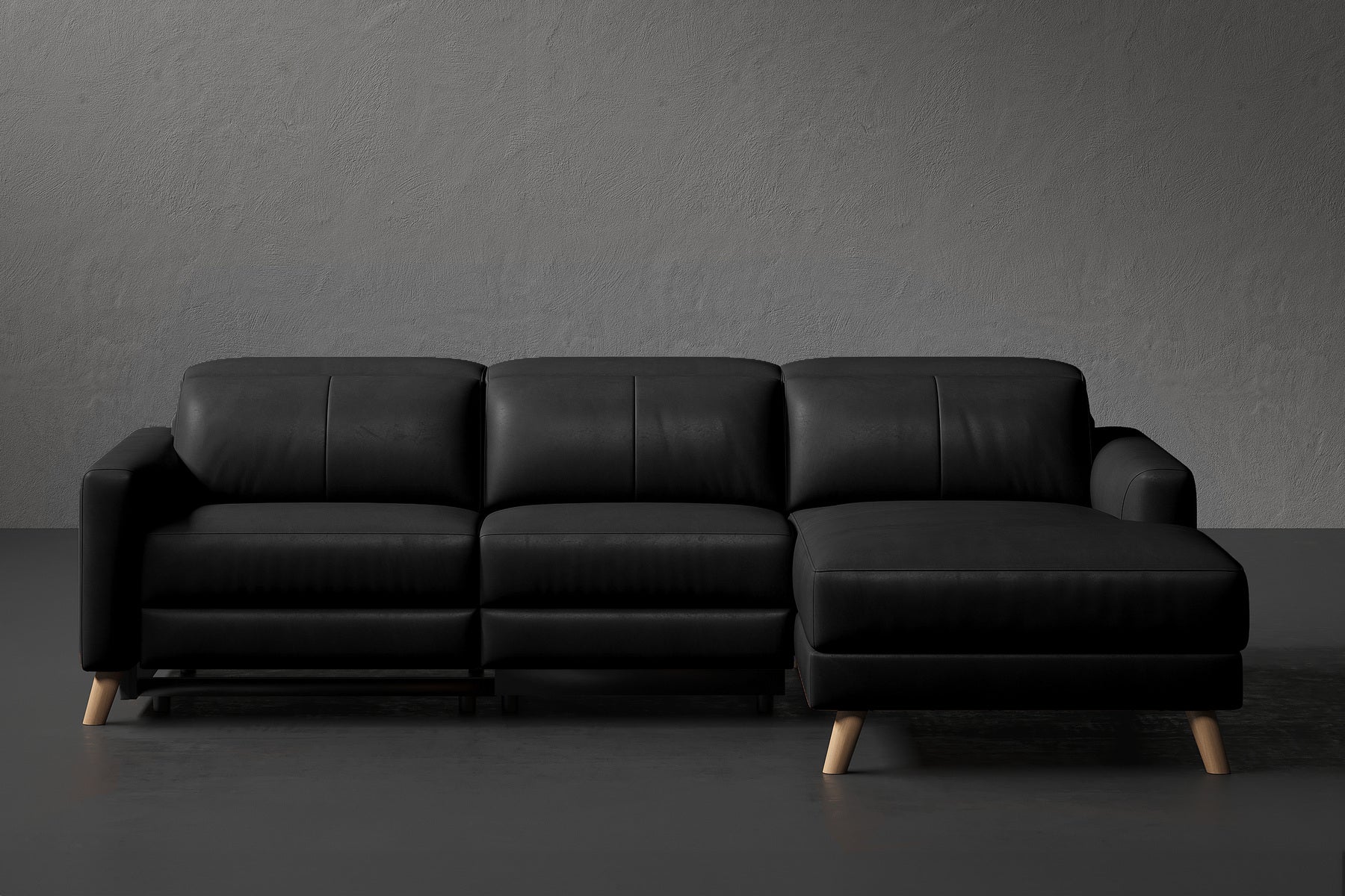 Ozanne Leather Power Reclining Sectional Sofa