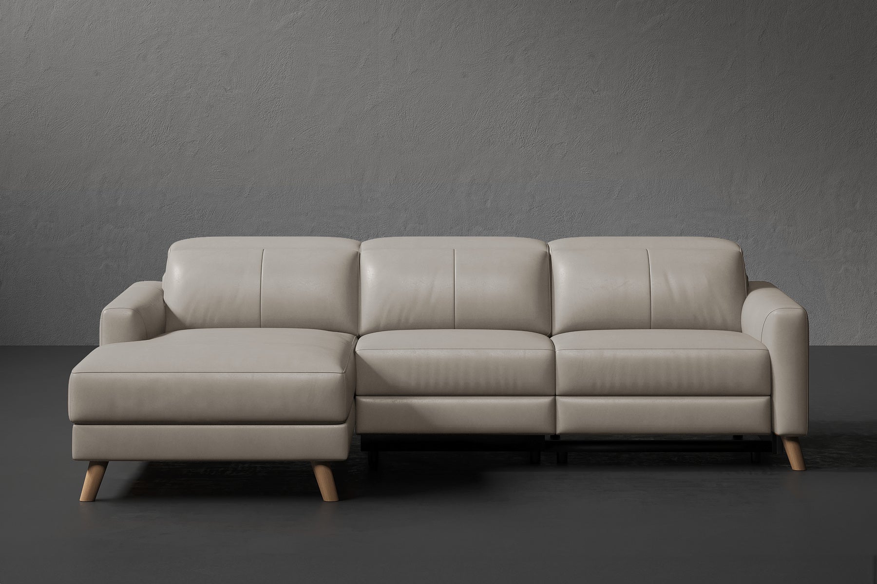 Ozanne Leather Power Reclining Sectional Sofa