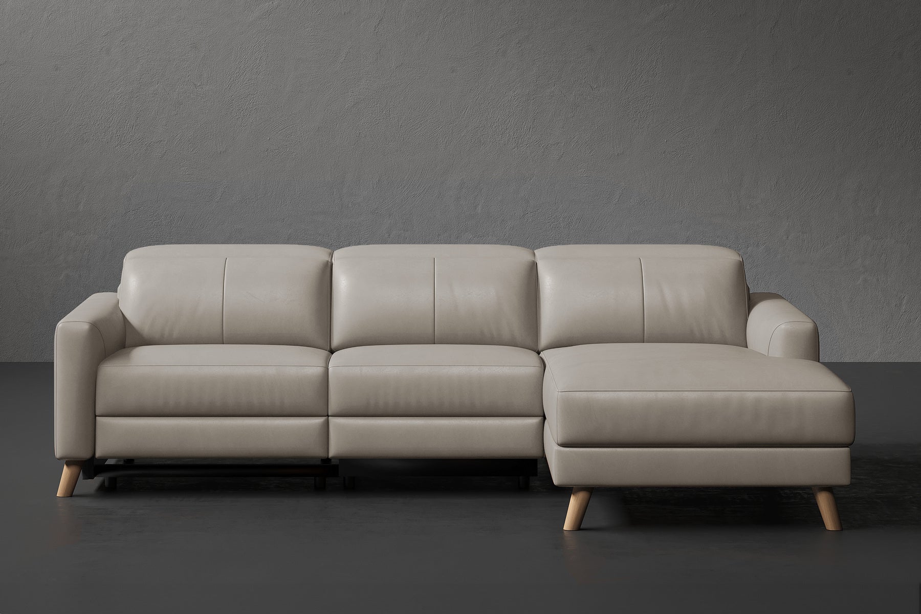Ozanne Leather Power Reclining Sectional Sofa