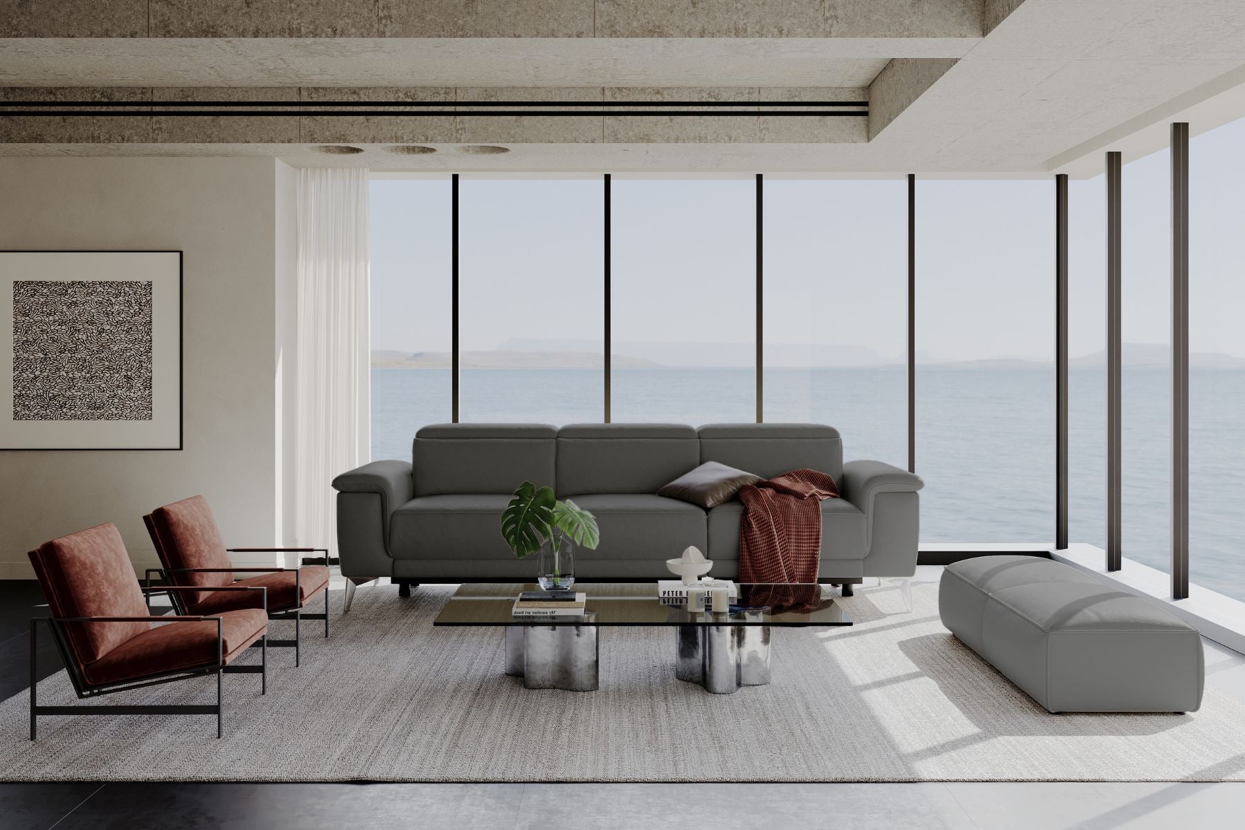 Millet Nordic Hygge™ Leather Reclining Sofa
