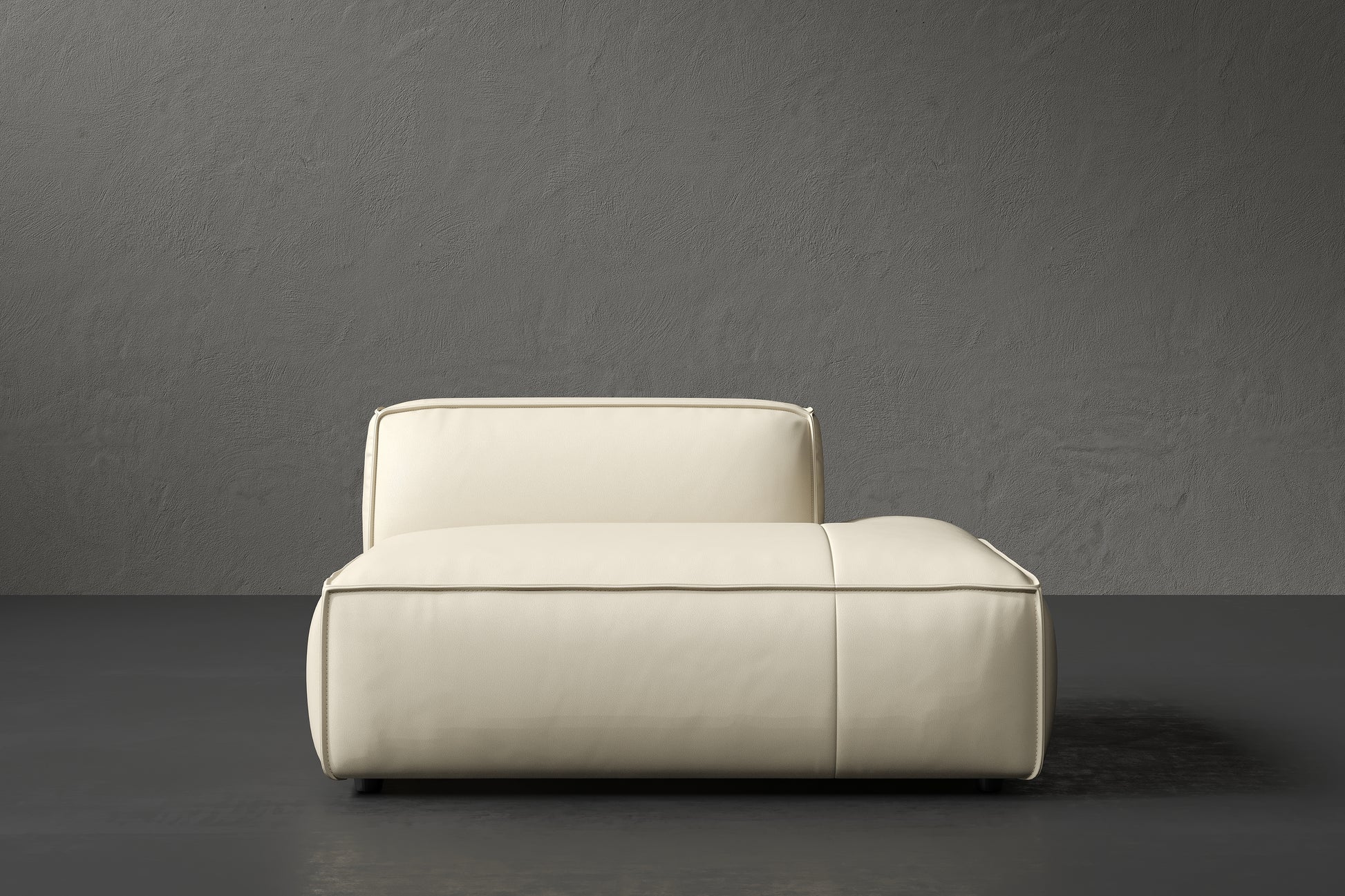 Allodi Full-aniline Leather Right Open-End Sofa Module with Feather-Filled