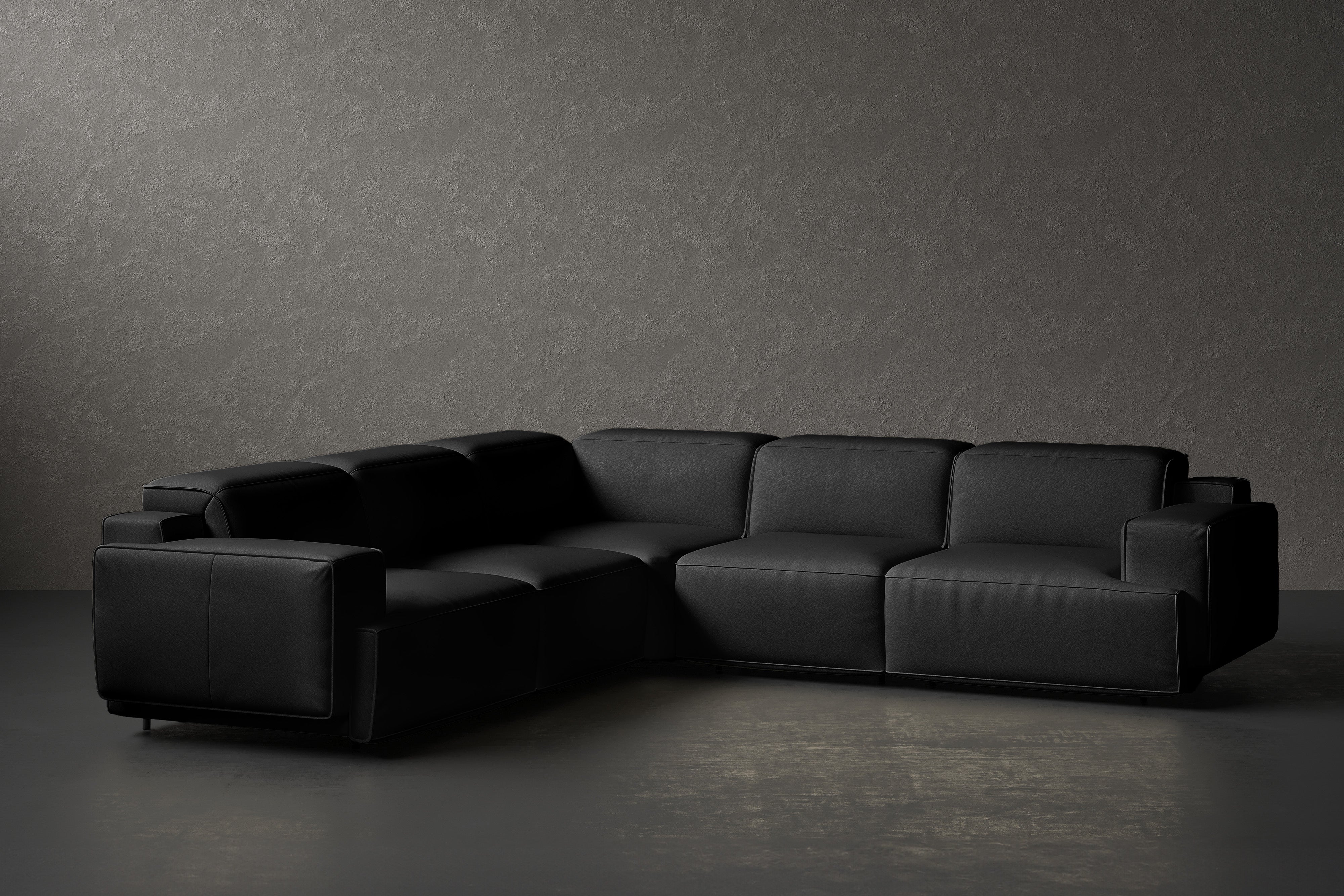 Bain Leather Corner Recliner Sectional