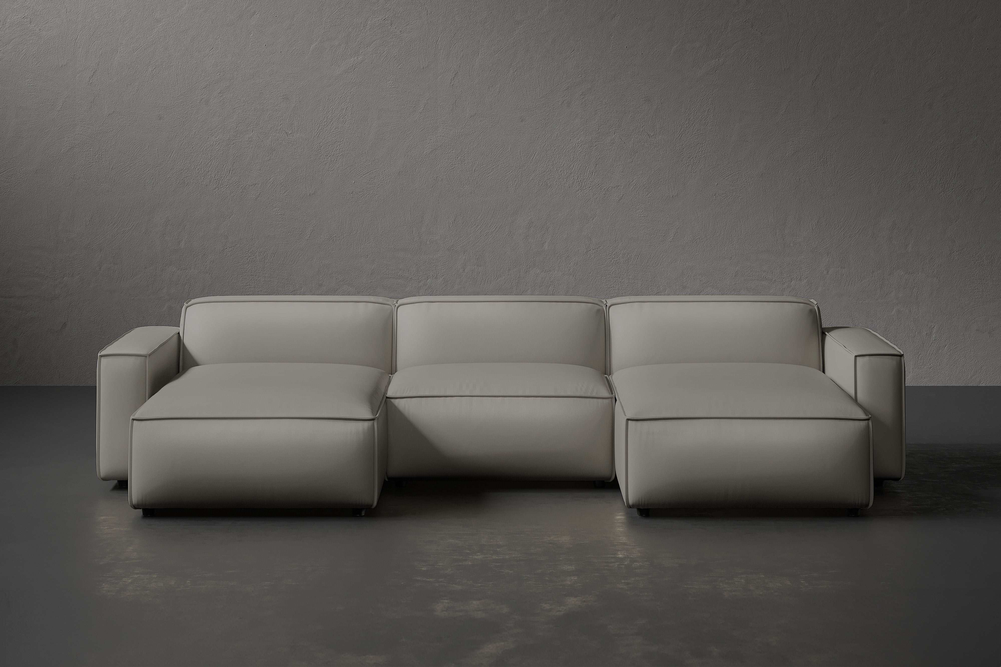 Allodi Leather Modular Sectional Sofa