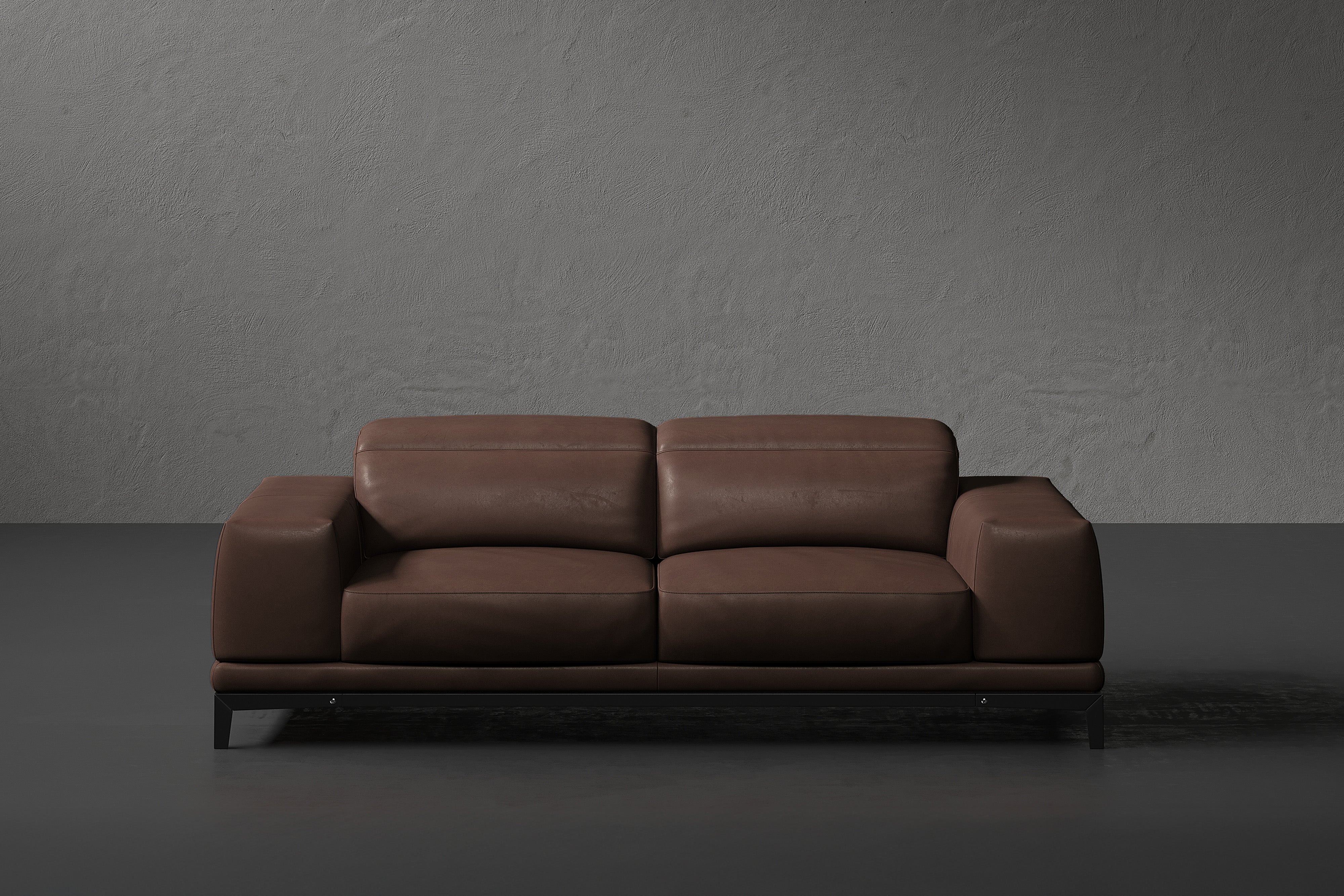 Brun Leather Sofa