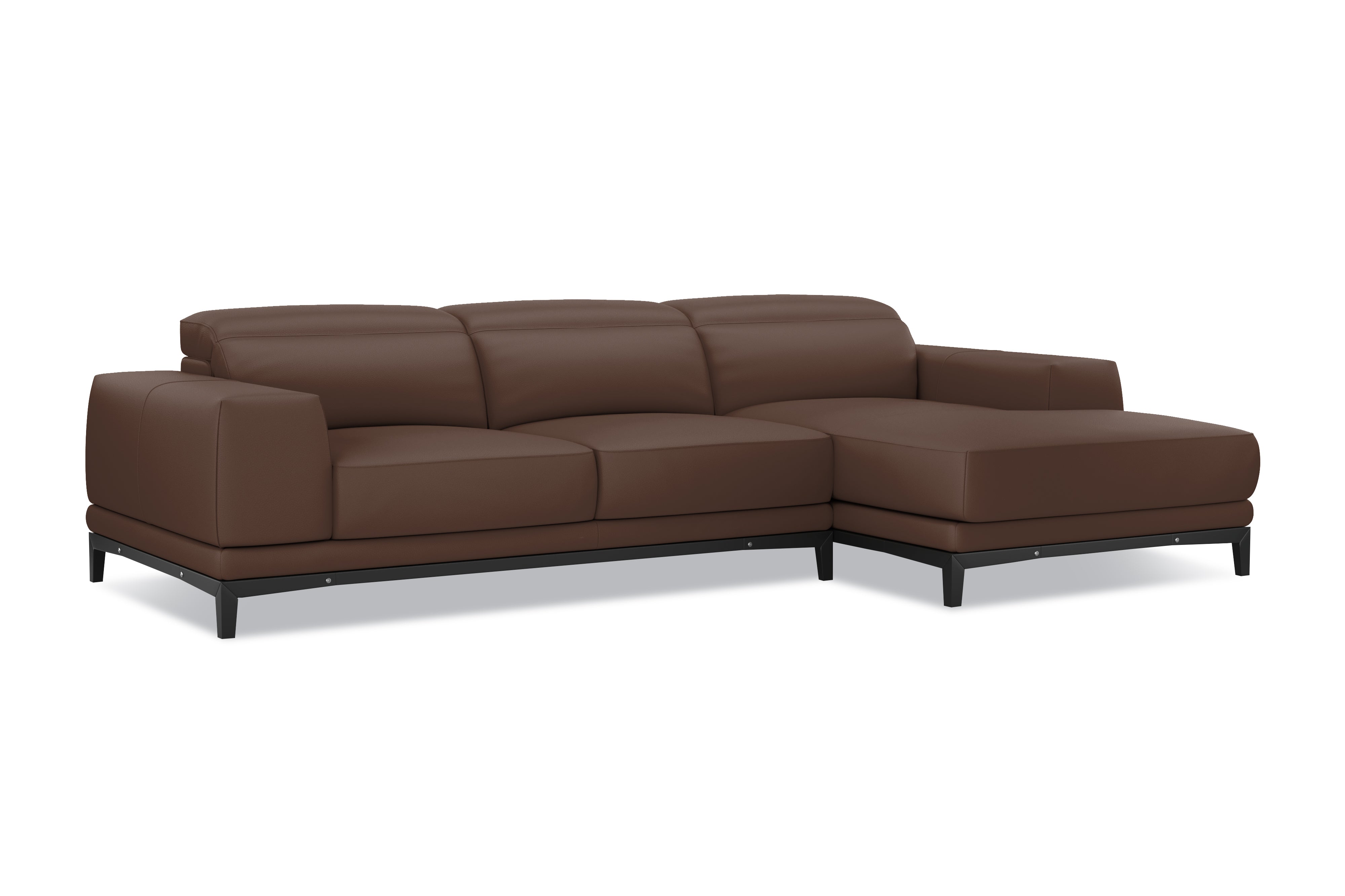 Brun Leather Sectional Sofa