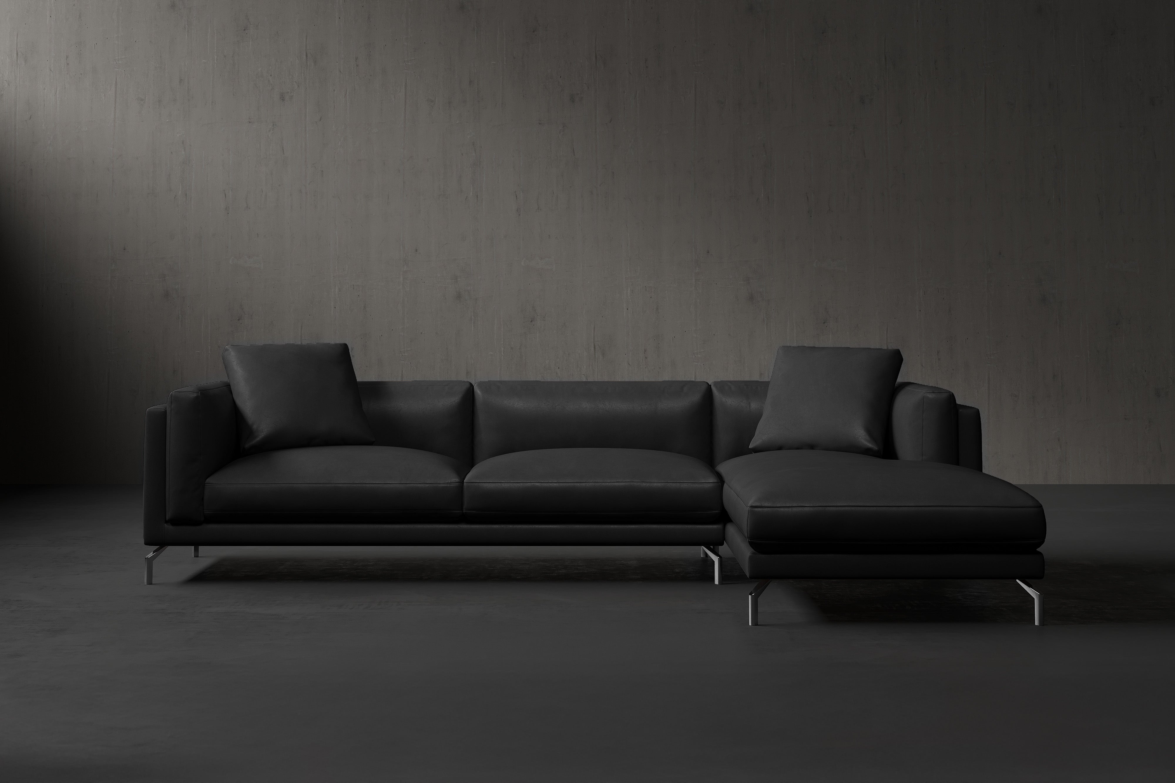 Siegfrid Leather Sectional Sofa