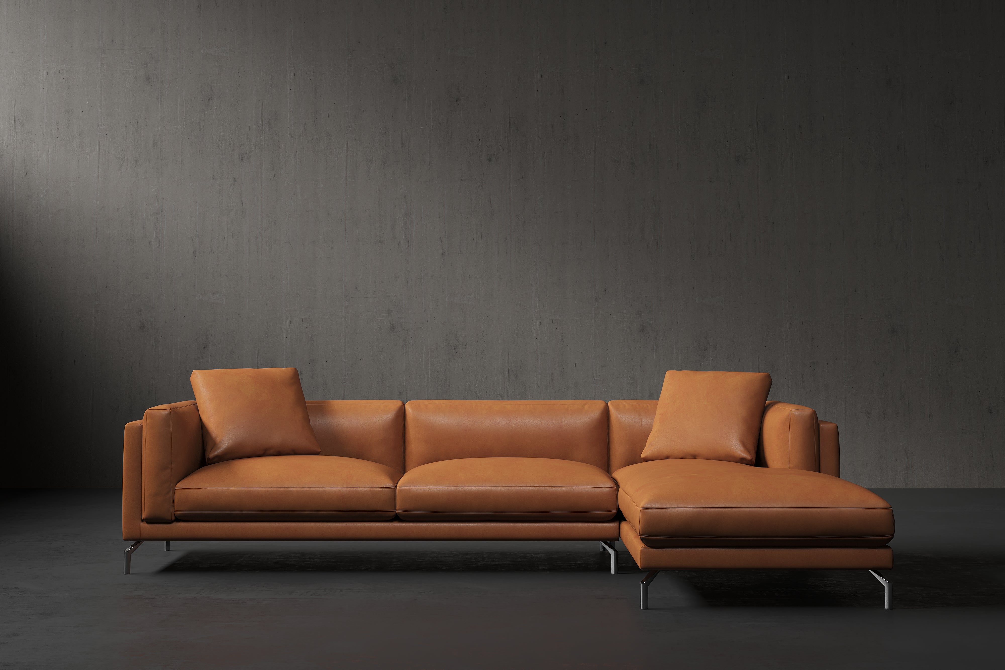 Siegfrid Leather Sectional Sofa