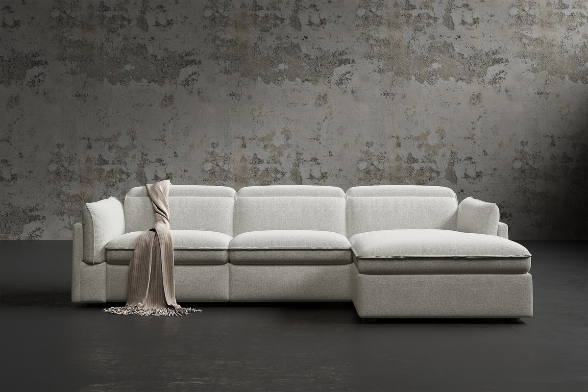 Bocelli Cloud Fabric Recliner Sectional Sofa