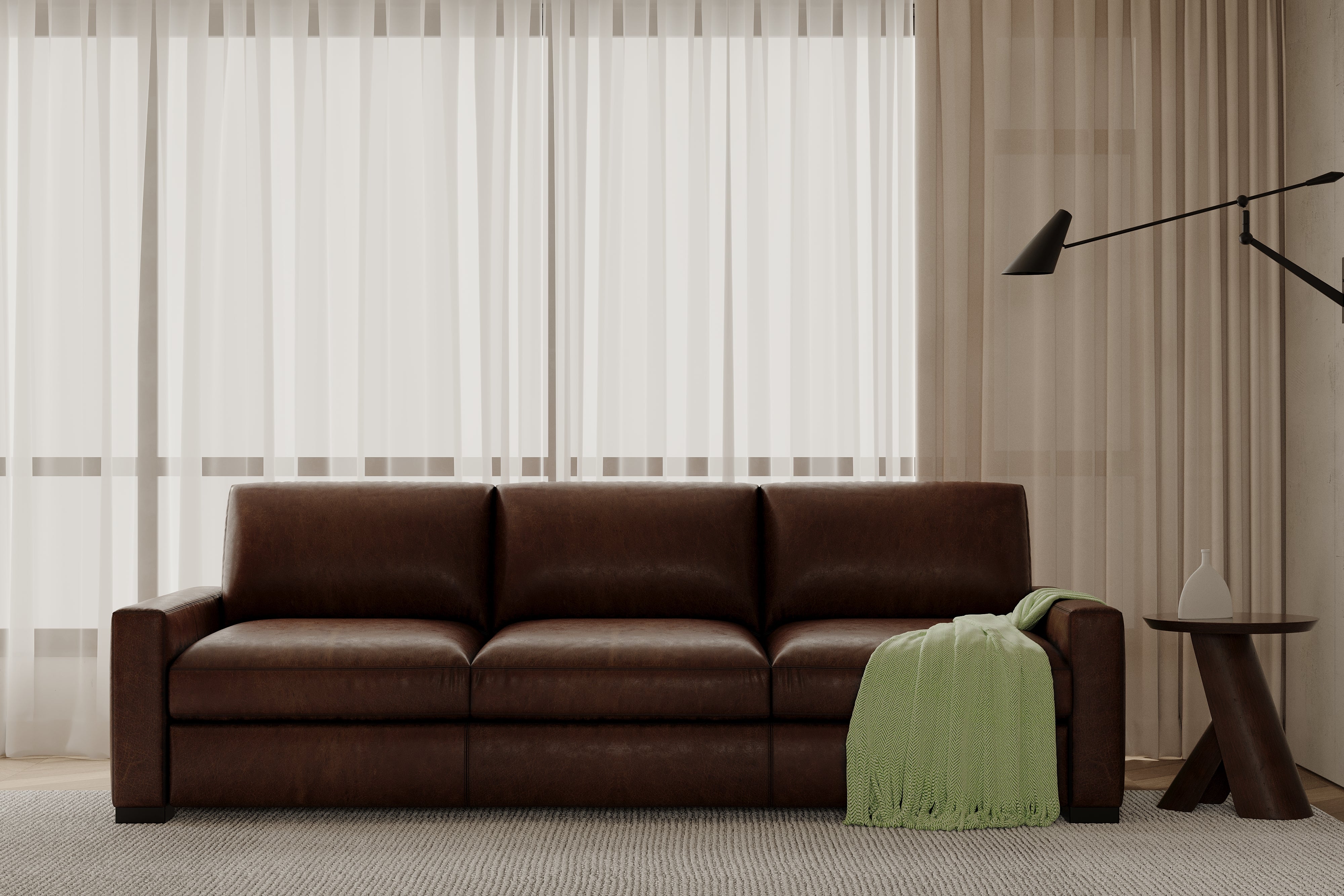 Brunelle  Full-aniline Nordic Hygge™ Leather Sofa