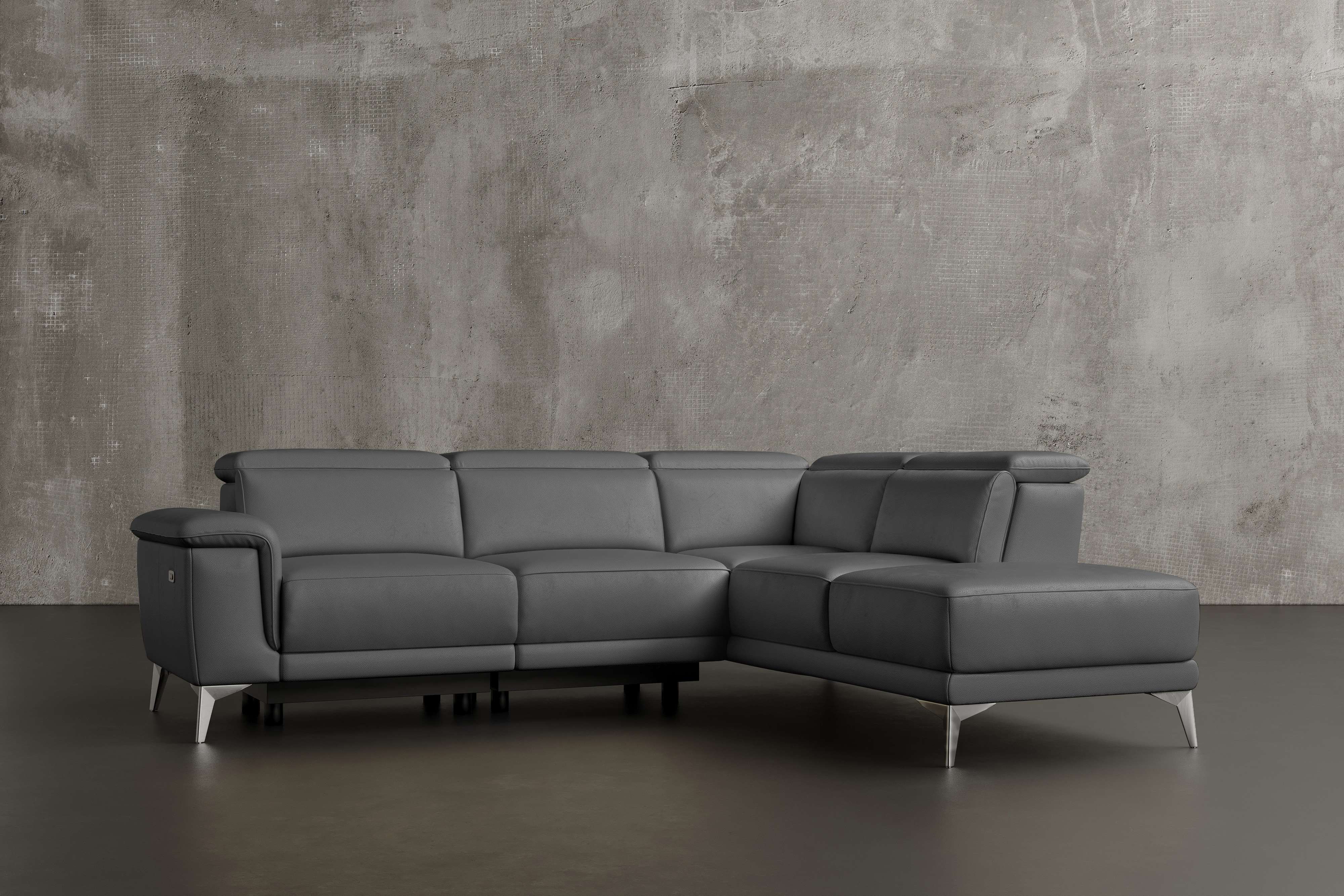 Relax Form LEATHERTEX TREVISO ① Millet Leather Reclining Sectional Sofa | Luxury & Pet-Proof