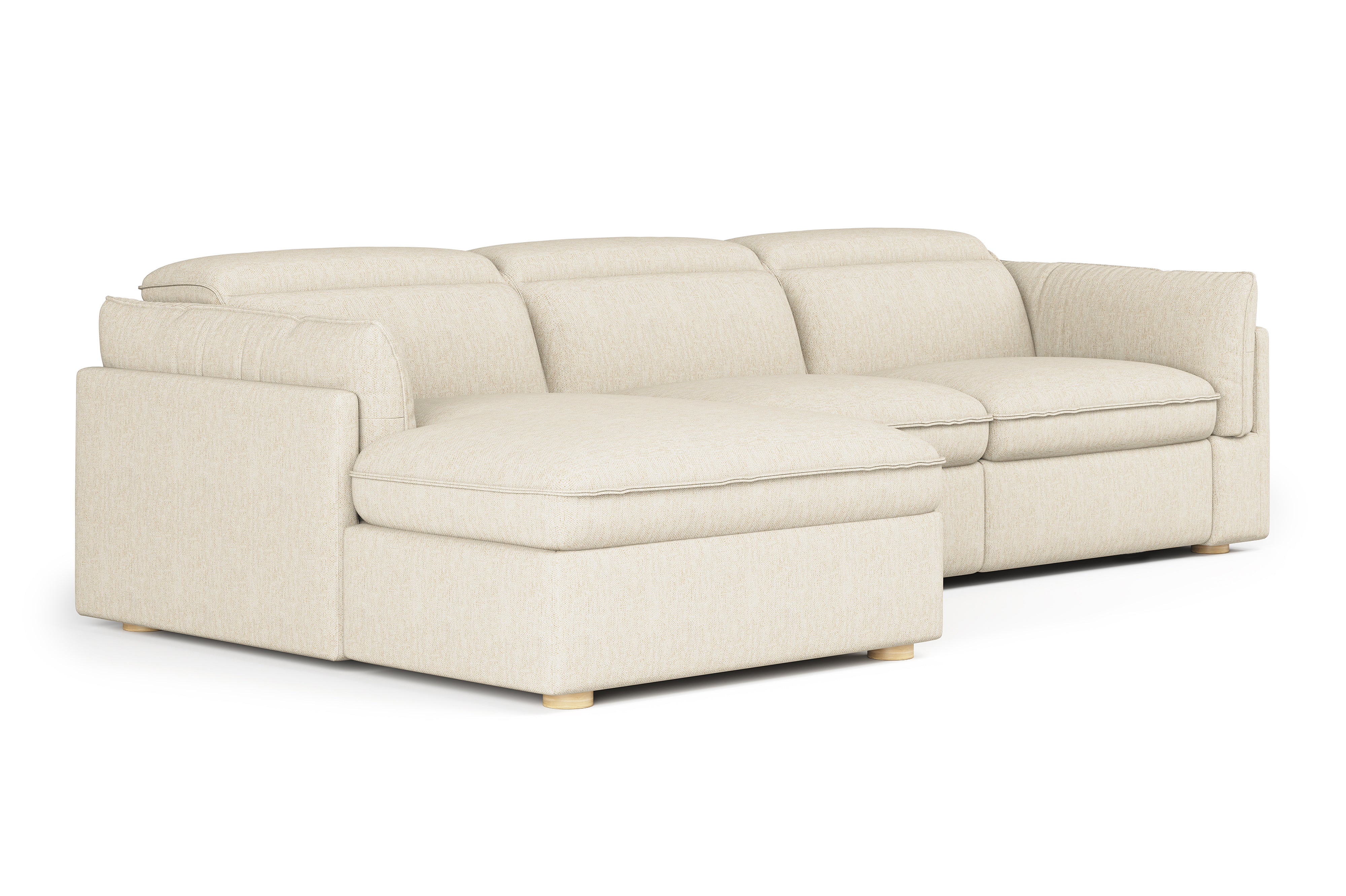 Bocelli Cloud Fabric Recliner Sectional Sofa