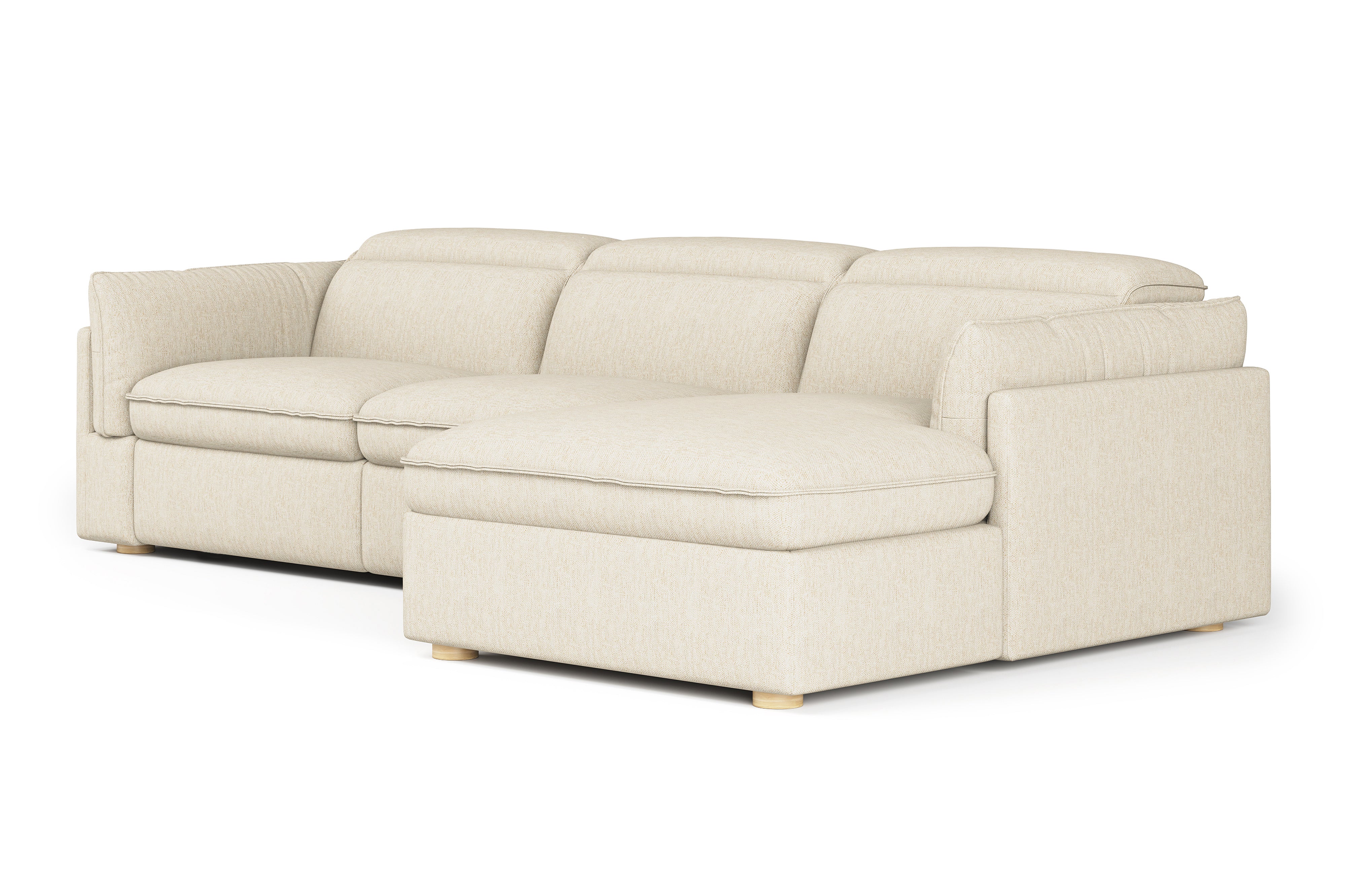 Bocelli Cloud Fabric Recliner Sectional Sofa