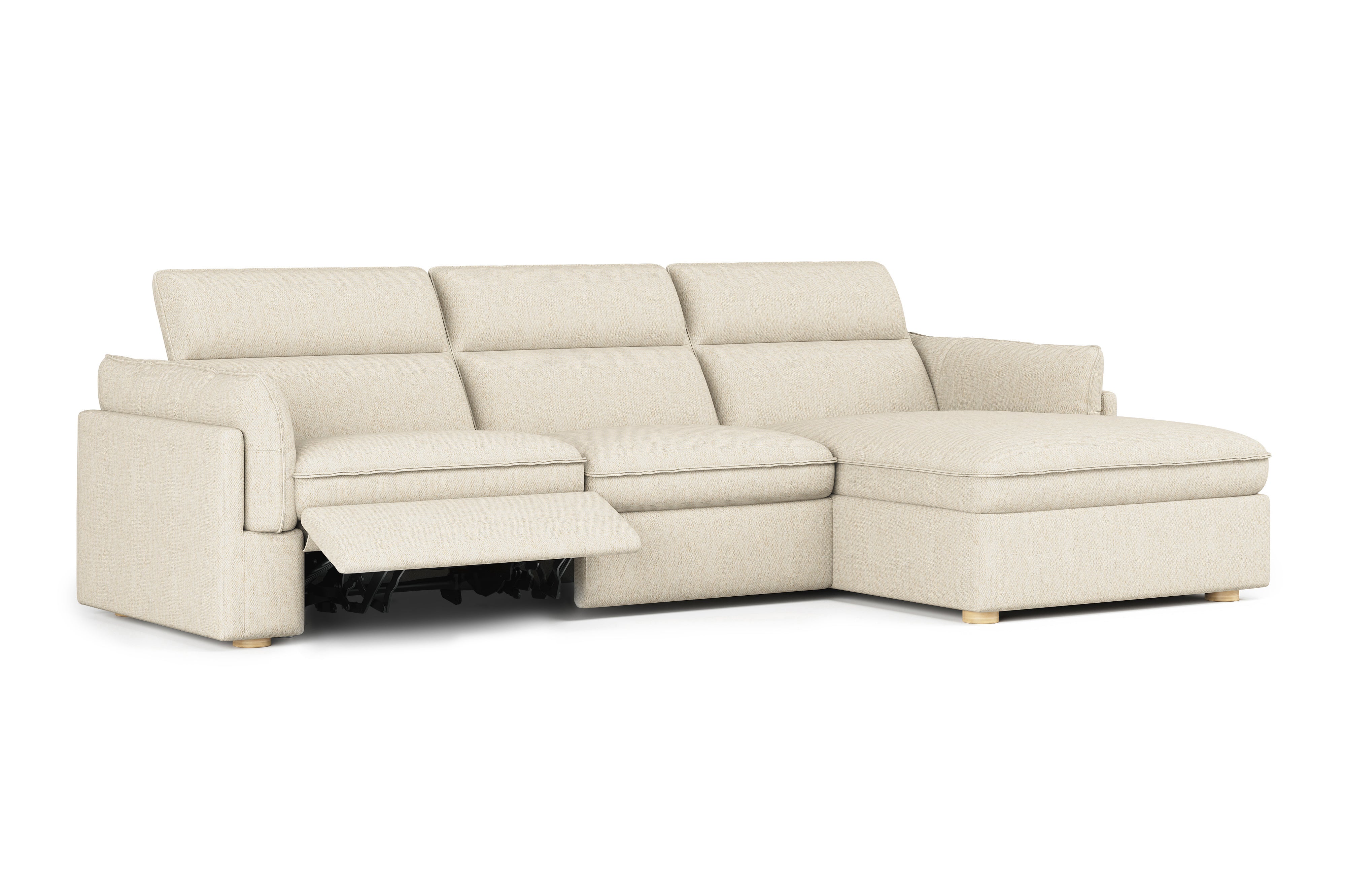 Bocelli Cloud Fabric Recliner Sectional Sofa