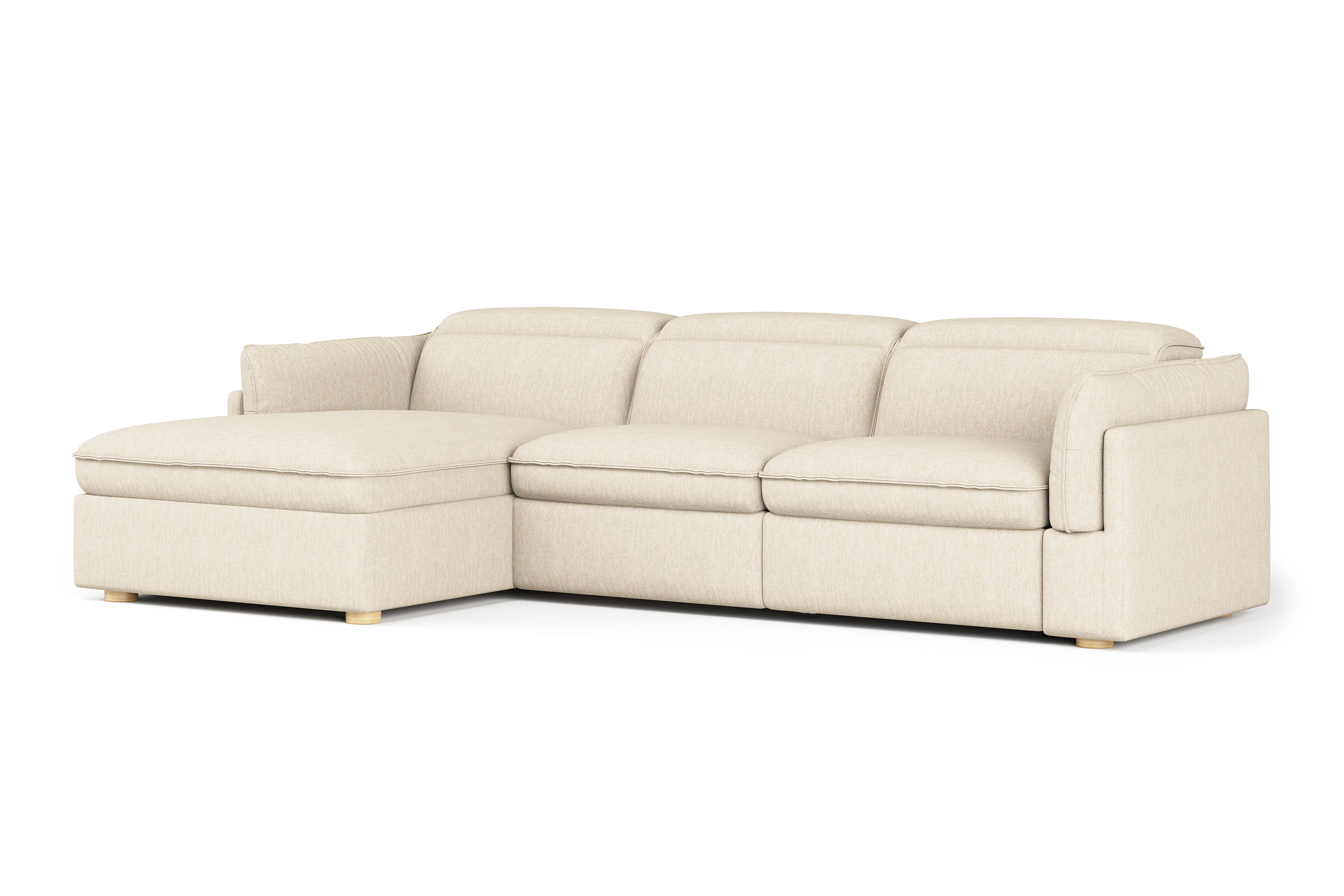 Bocelli Cloud Fabric Recliner Sectional Sofa