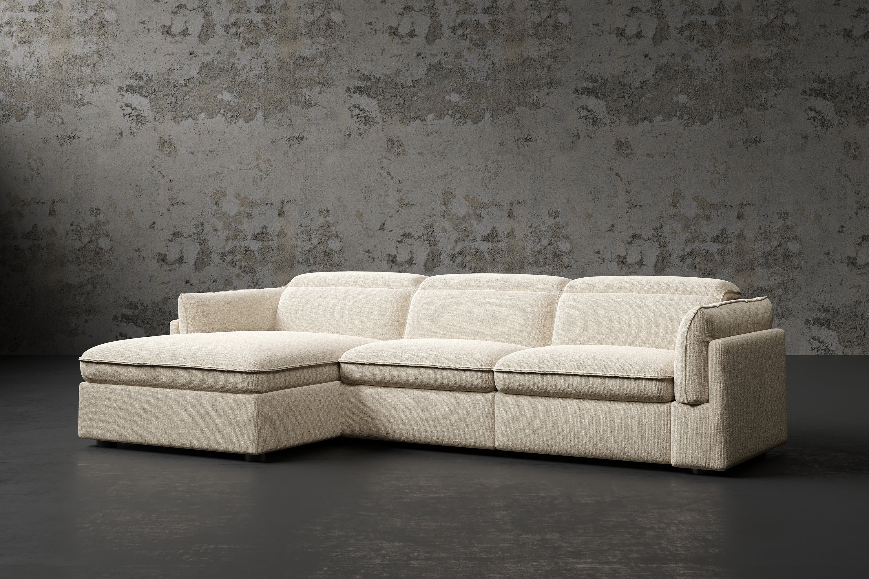 Bocelli Cloud Fabric Recliner Sectional Sofa