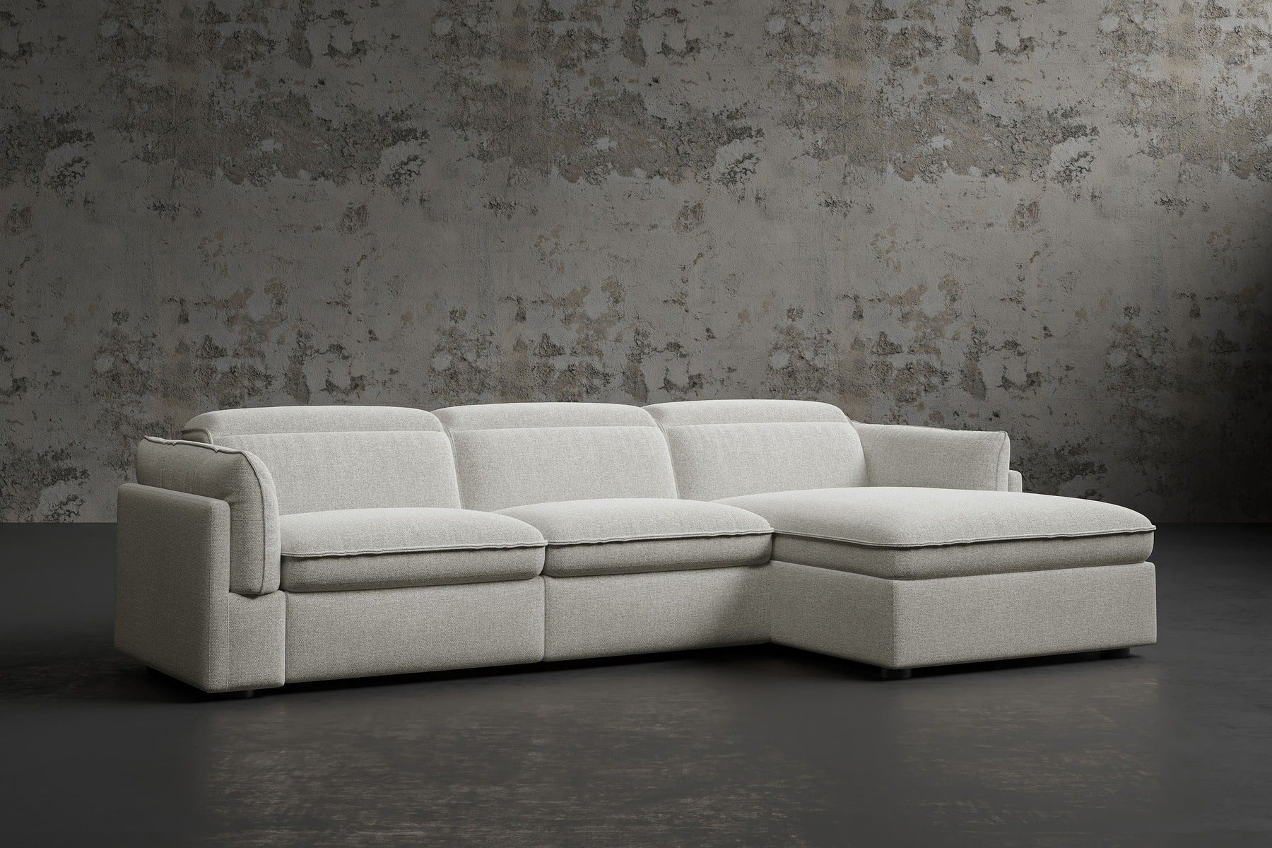 Bocelli 116" Cloud Fabric Reclining Sectional Sofa