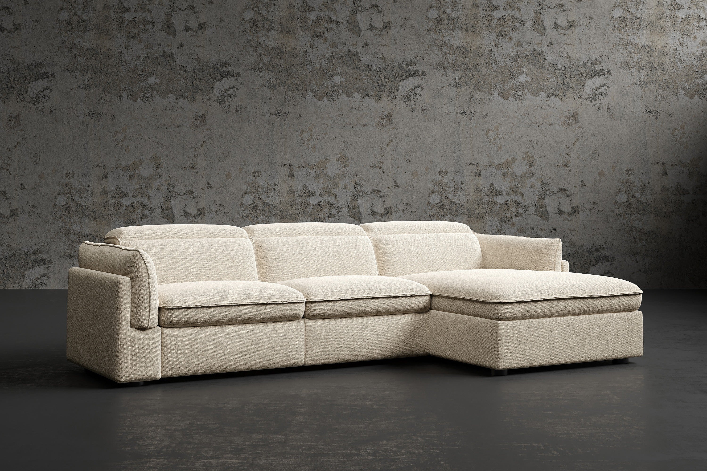 Bocelli Cloud Fabric Recliner Sectional Sofa