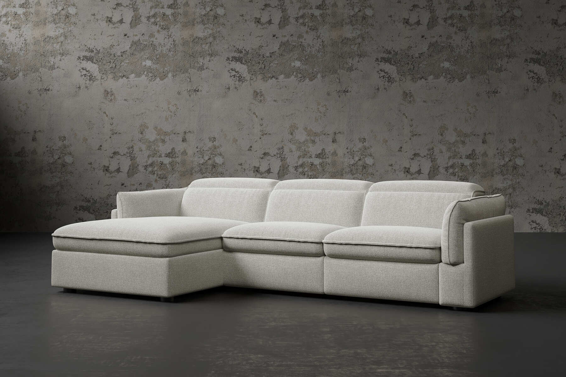 Bocelli 116" Cloud Fabric Reclining Sectional Sofa