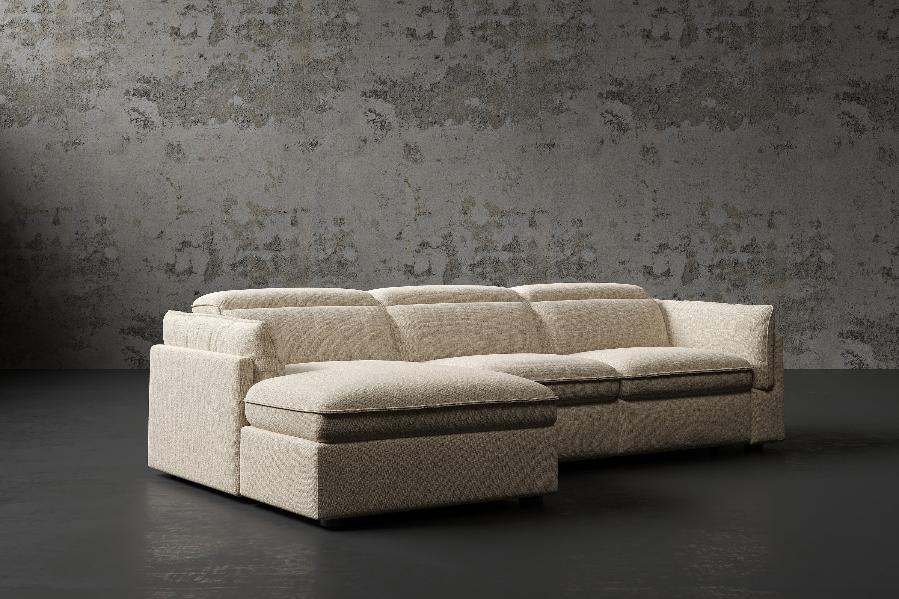 Bocelli Cloud Fabric Recliner Sectional Sofa