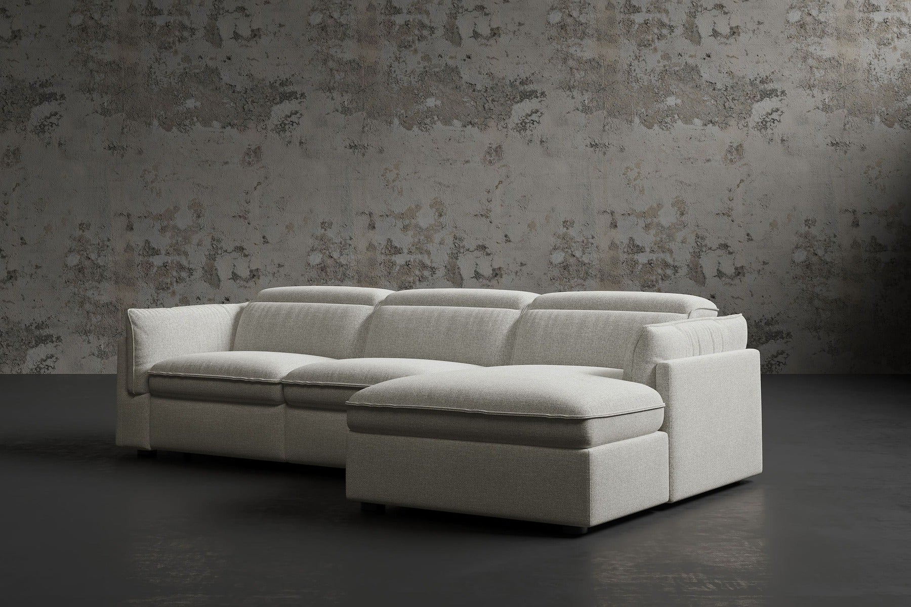 Bocelli 116" Cloud Fabric Reclining Sectional Sofa
