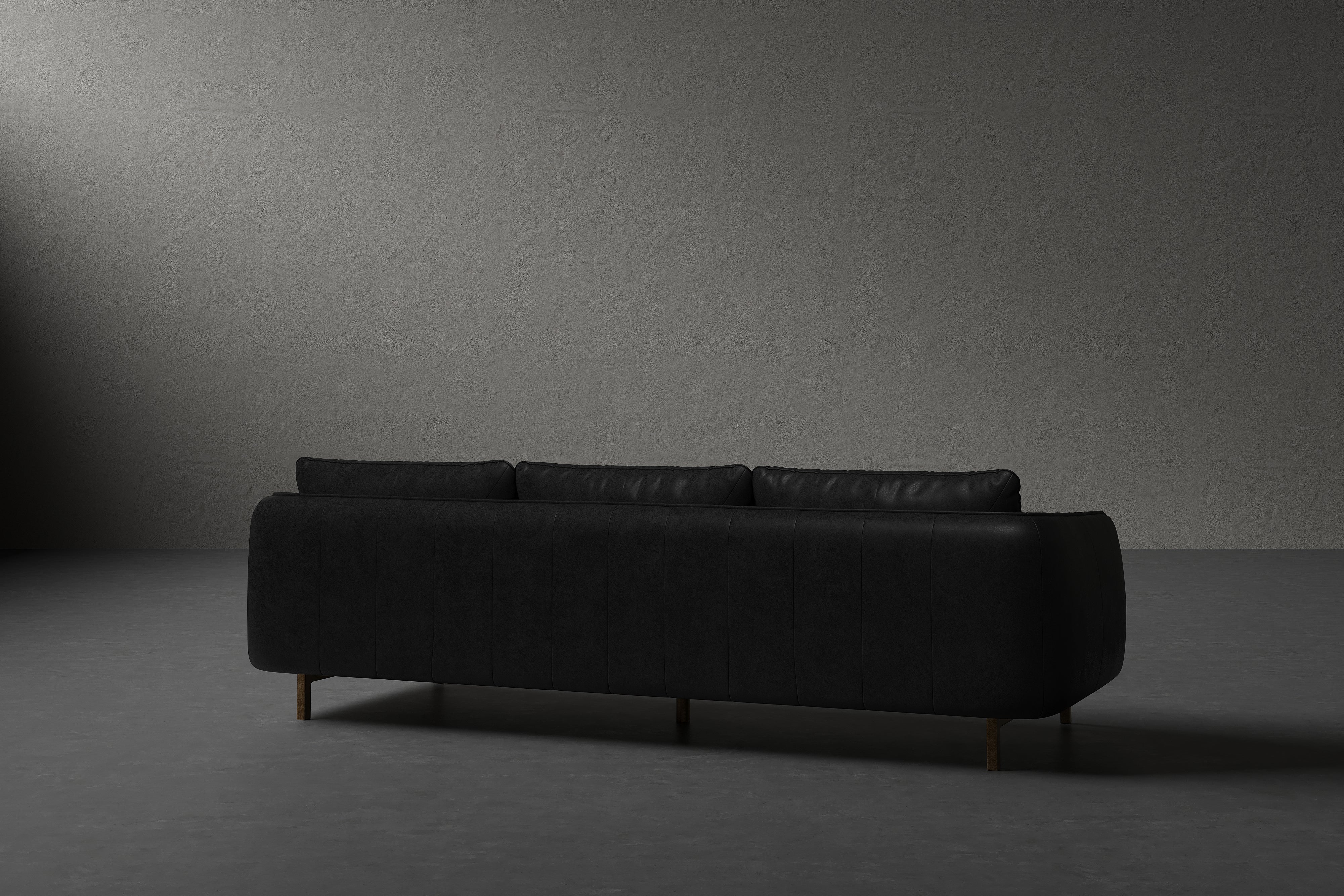 Helmsdal Semi-Aniline Nordic Hygge™ Leather Three Seat Sofa with ComfortSoft™ Technology