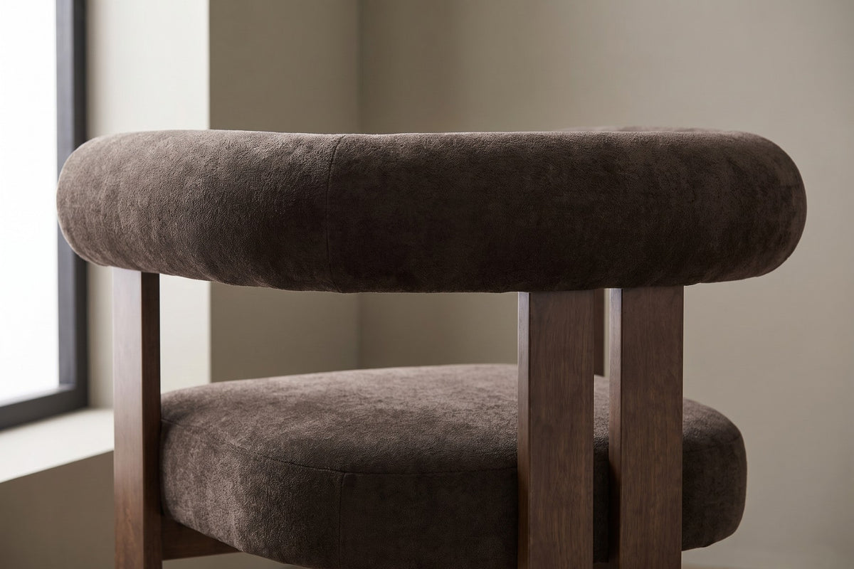 One Round Velvet Bolster