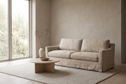 Germain 90" Slipcovered Linen-Blend Sofa in a living space