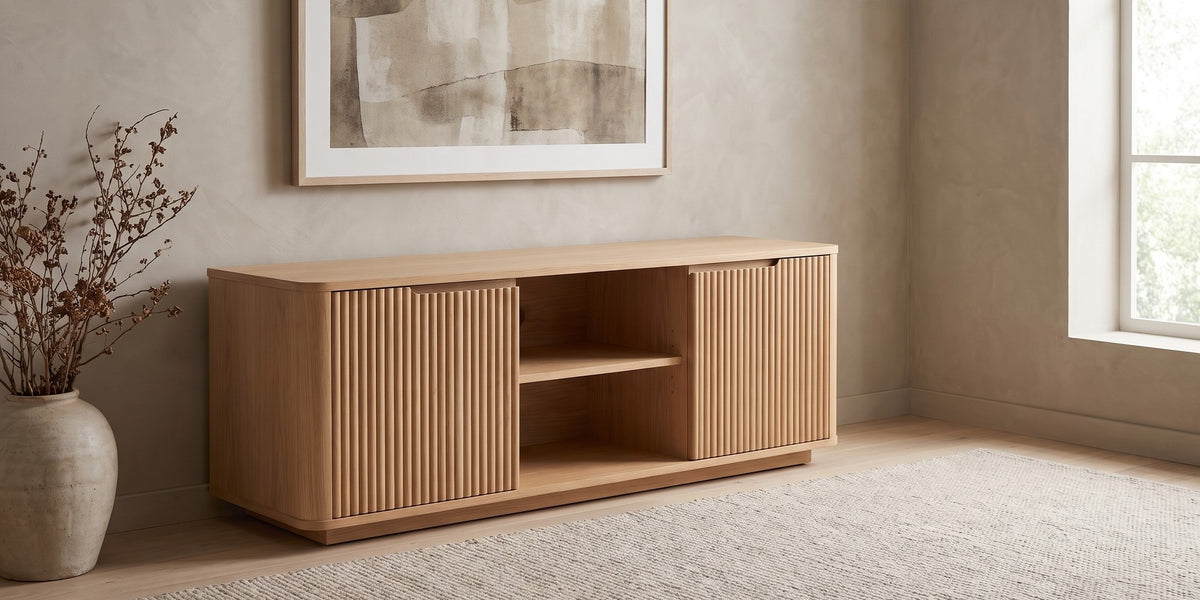 Gordes Fluted Oak Media Console banner