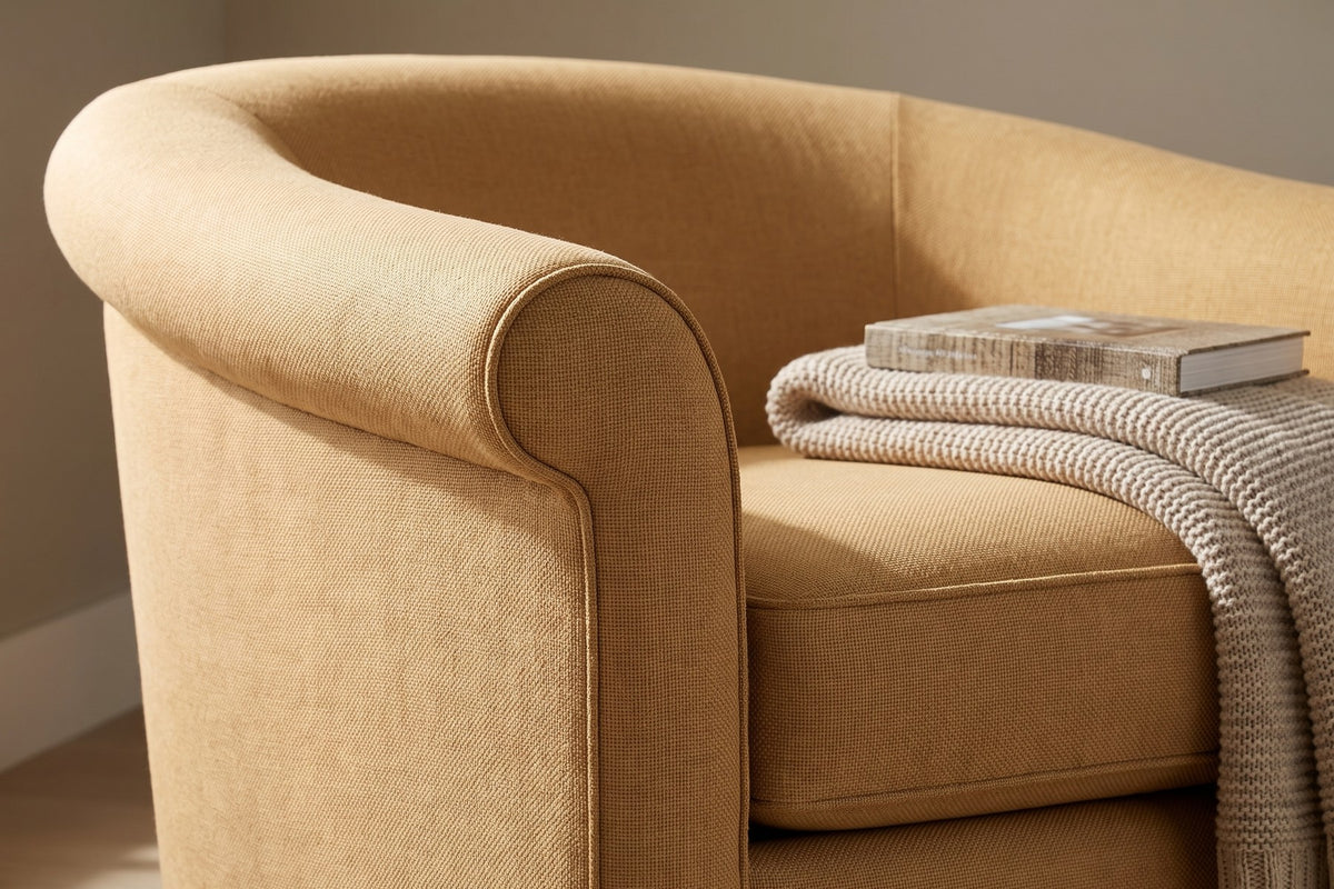 Hossegor Camel Swivel Club Chair detail
