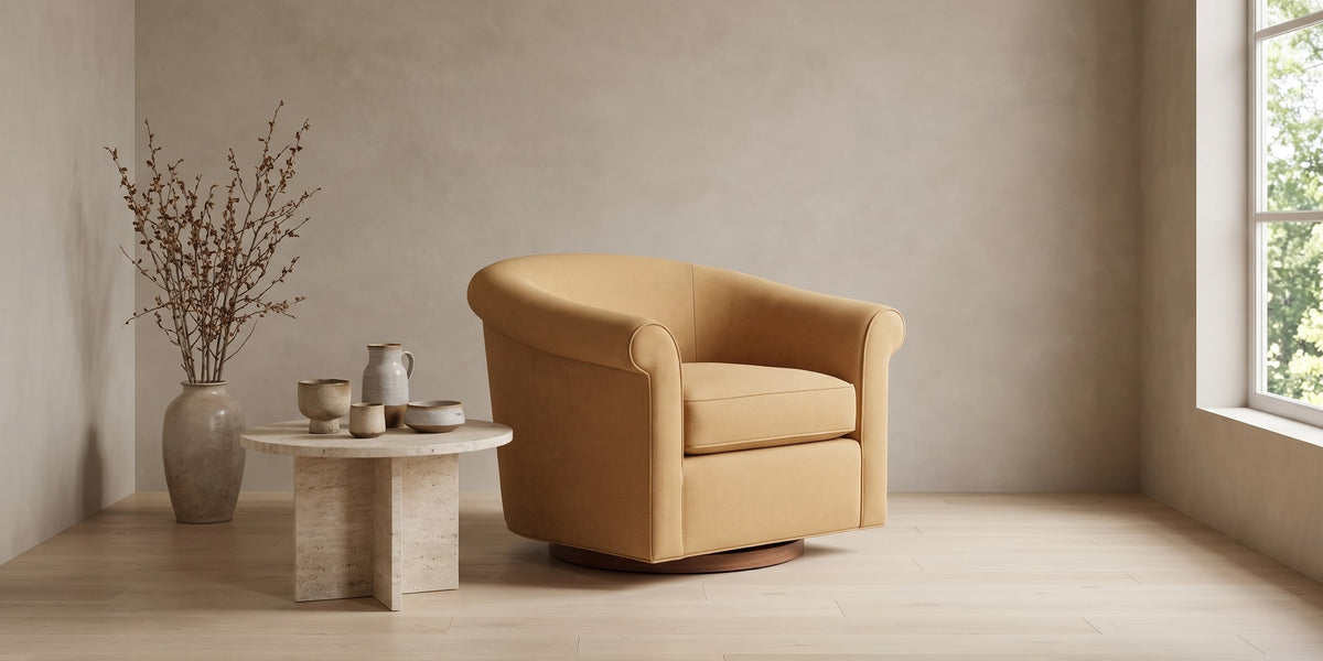 Hossegor Camel Swivel Club Chair banner