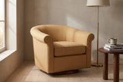Hossegor Camel Swivel Club Chair in a living space