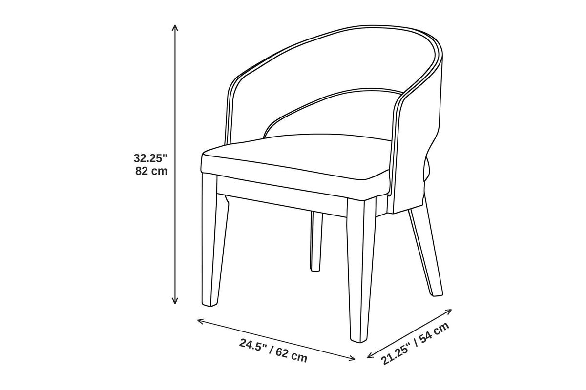 Invalides Open-Back Dining Armchair – Cream, Burnished Black Frame, Set of 2
