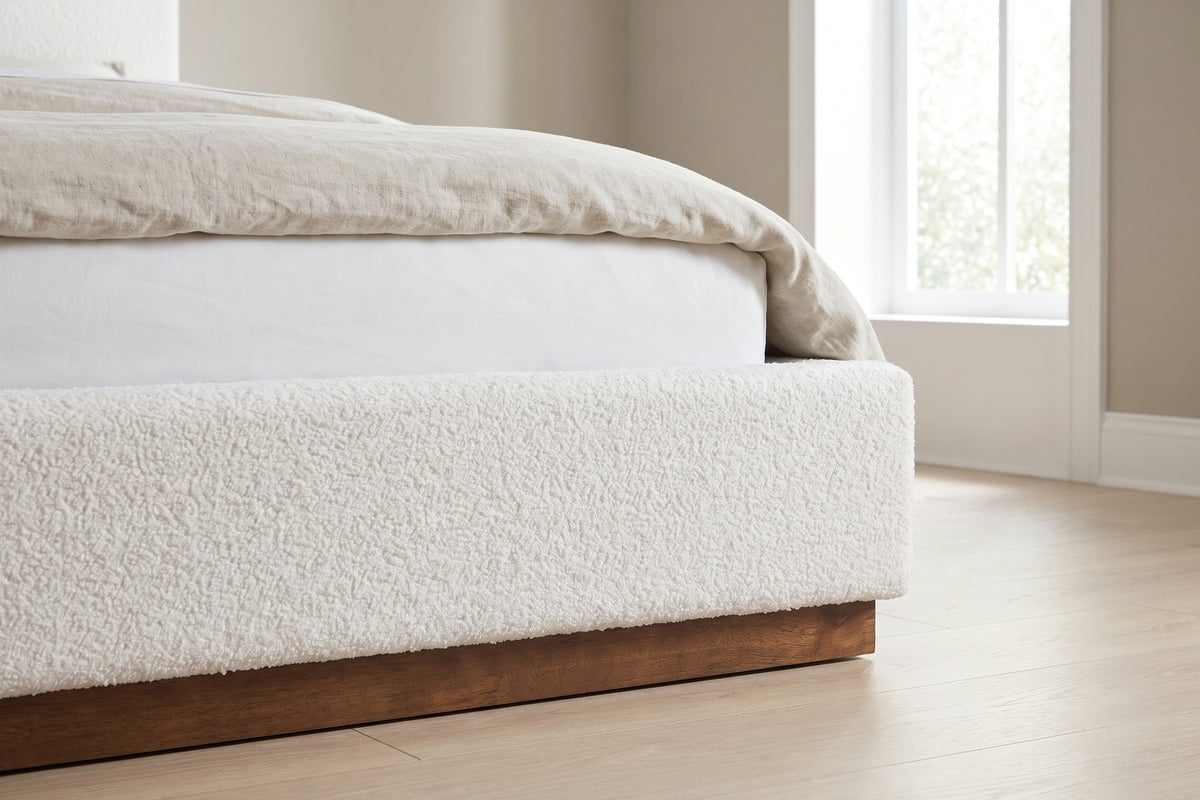 White Teddy Over Warm Wood