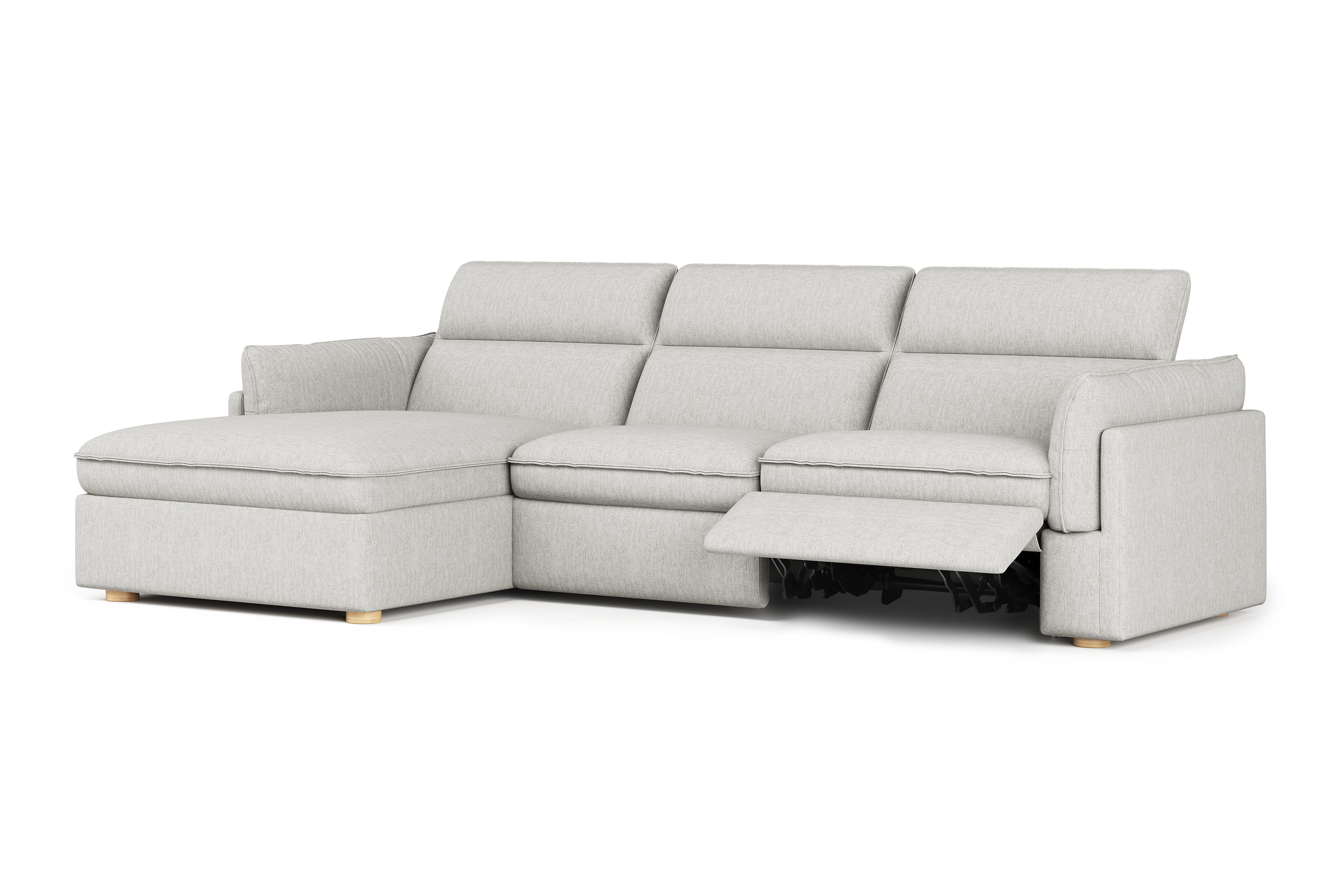 Bocelli Cloud Fabric Recliner Sectional Sofa